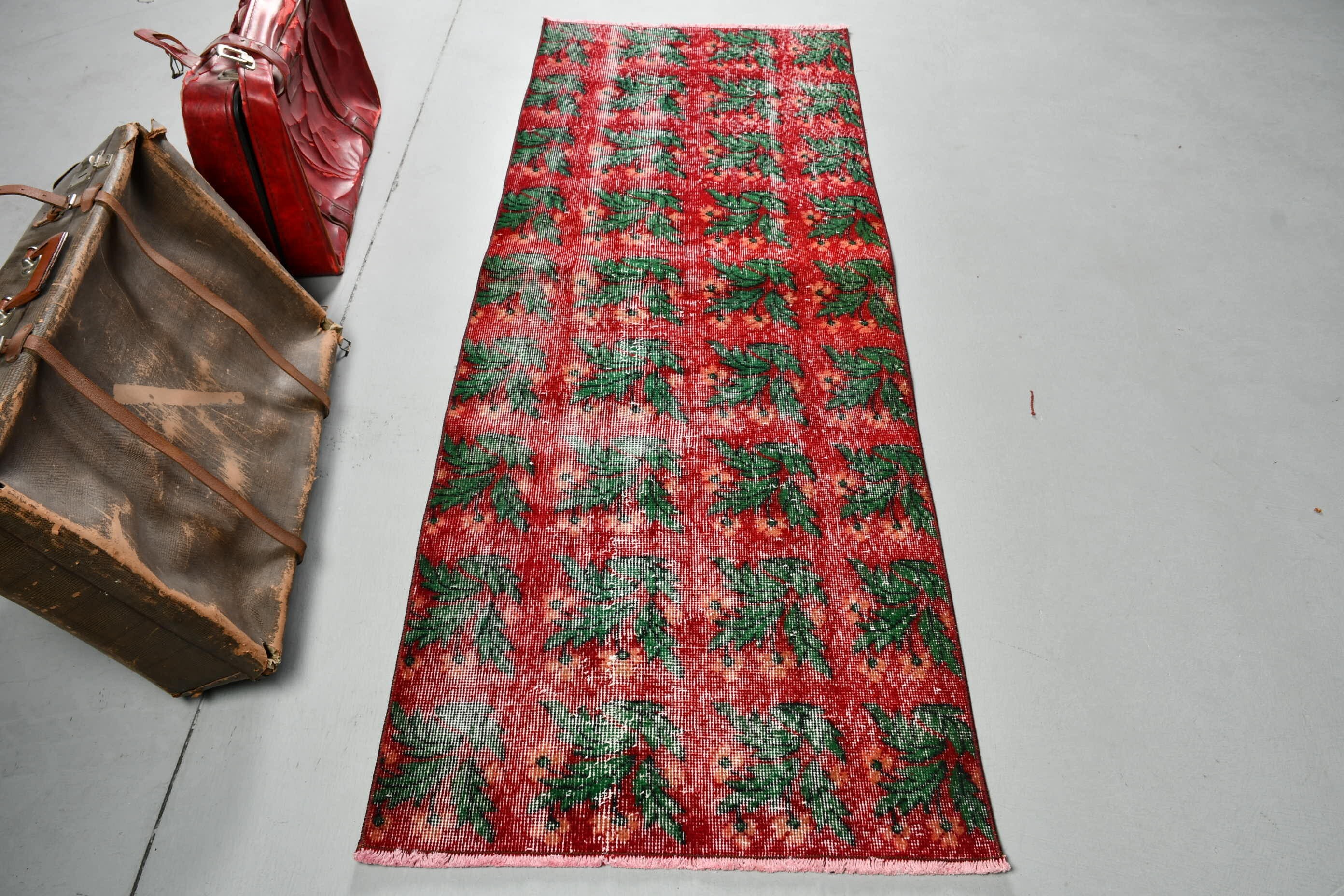 Rugs for Runner, Stair Rug, Turkish Rug, 2.6x7 ft Runner Rug, Vintage Rug, Art Rug, Home Decor Rug, Red Anatolian Rugs