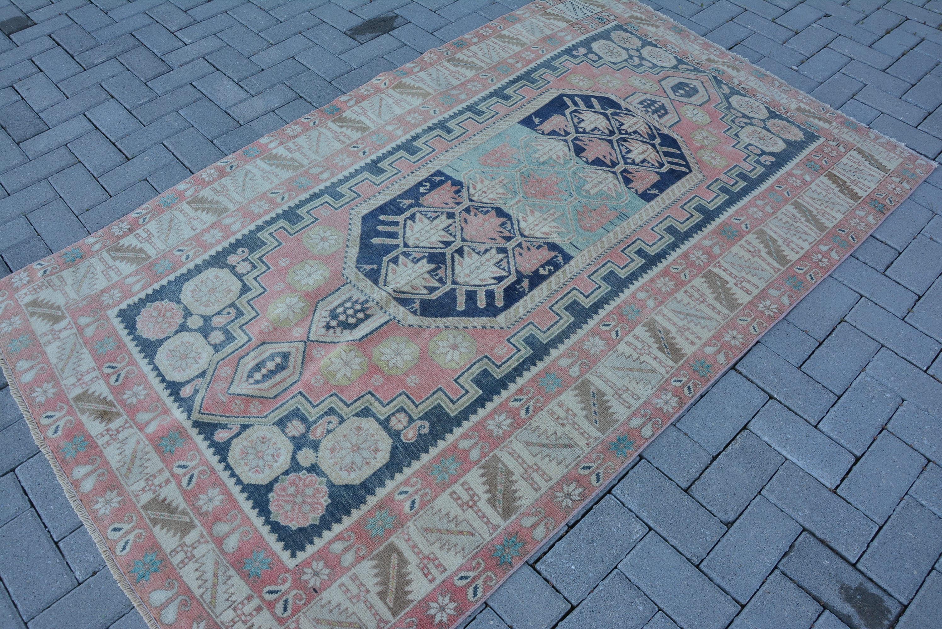 Living Room Rug, Turkish Area Rug Rugs, Bedroom Rug, Turkish Rug, Rugs for Dining Room, Floor Rugs, 4.2x7.1 ft Area Rugs, Vintage Rug