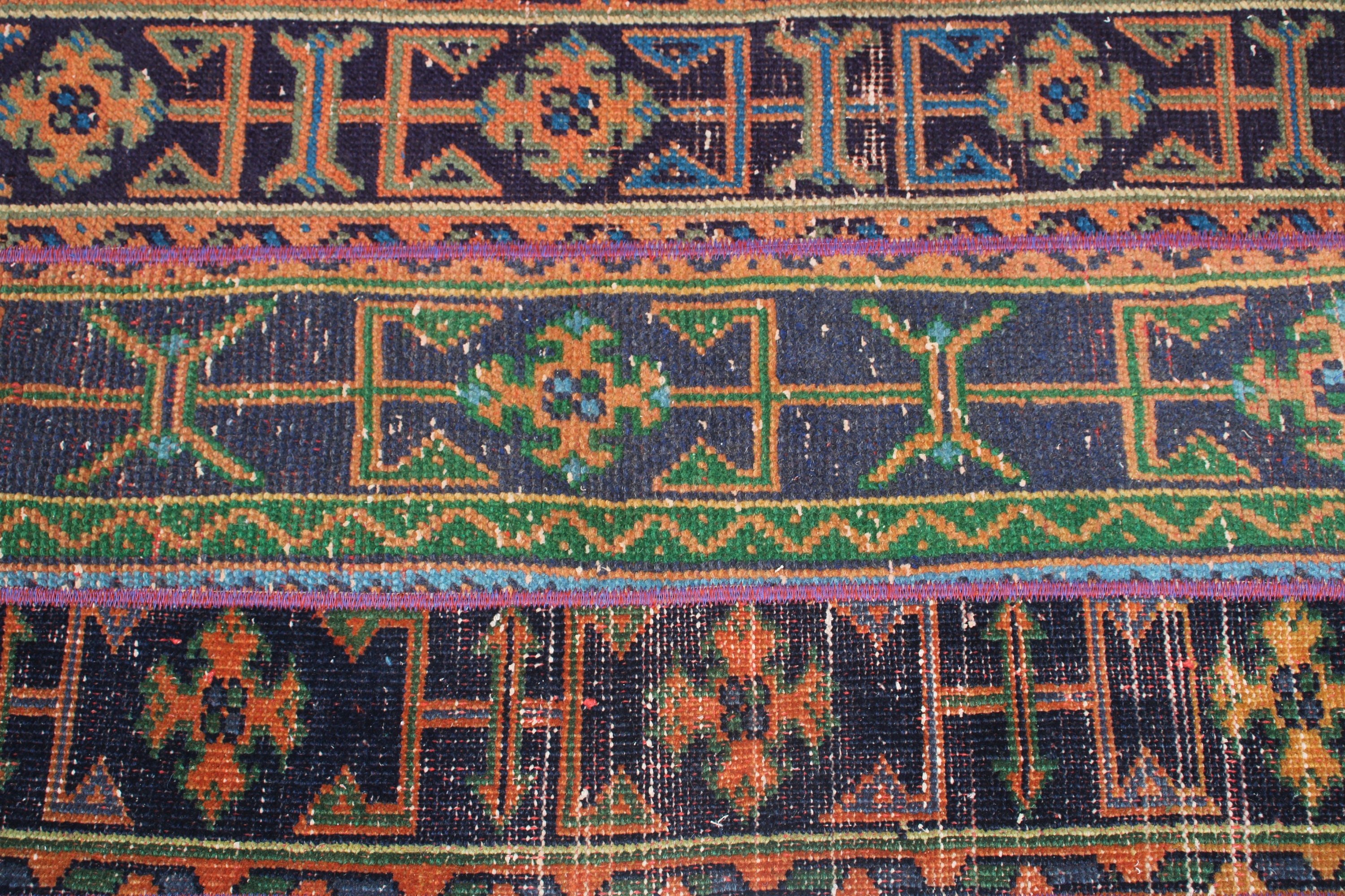 Vintage Halı, Harika Halılar, 1.9x3.2 ft Küçük Halılar, Türk Halıları, Duvara Asılı Halı, Banyo Halısı, Etnik Halılar, Geometrik Halı, Mavi Boho Halılar