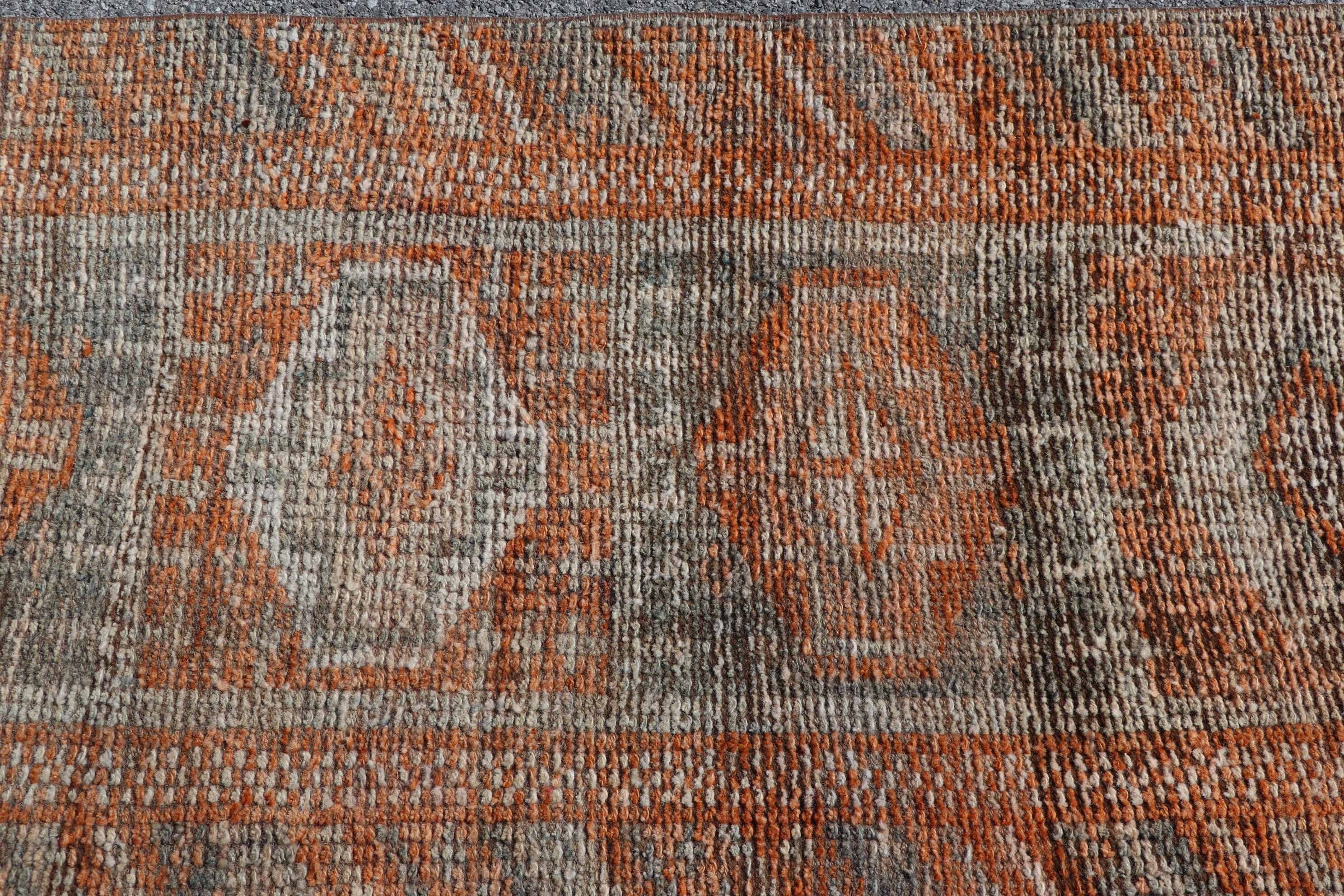 Yer Halısı, Türk Halıları, Koridor Halısı, Vintage Halılar, 2,3x7,7 ft Runner Halısı, Bej Oryantal Halı, Ev Dekor Halısı, Mutfak Halısı, El Yapımı Halı