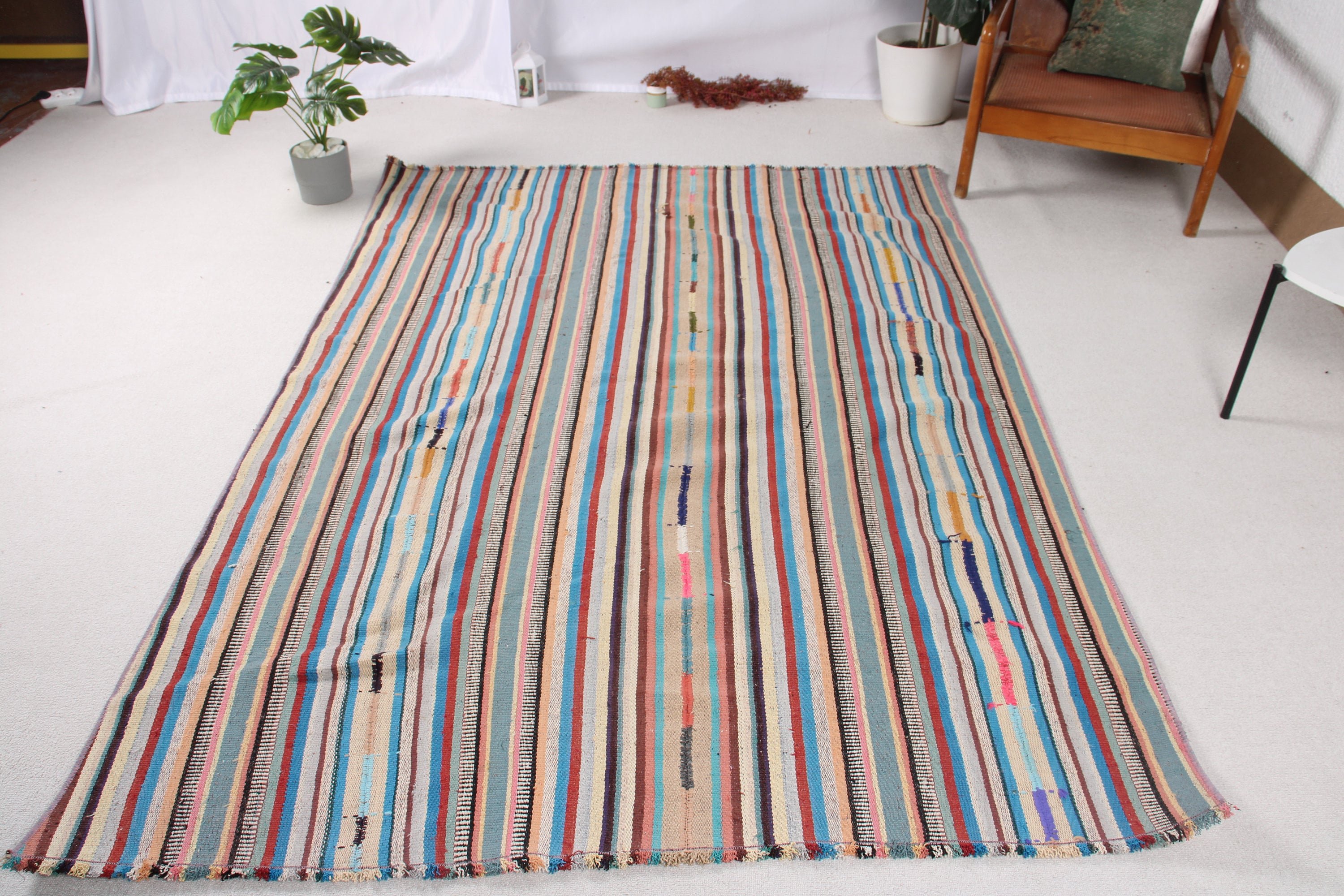 Boho Halı, Alan Halıları, Nötr Halı, Kilim, Türk Halısı, Çocuk Halısı, Oryantal Halılar, Bej 5,3x7,4 ft Alan Halısı, Vintage Halılar