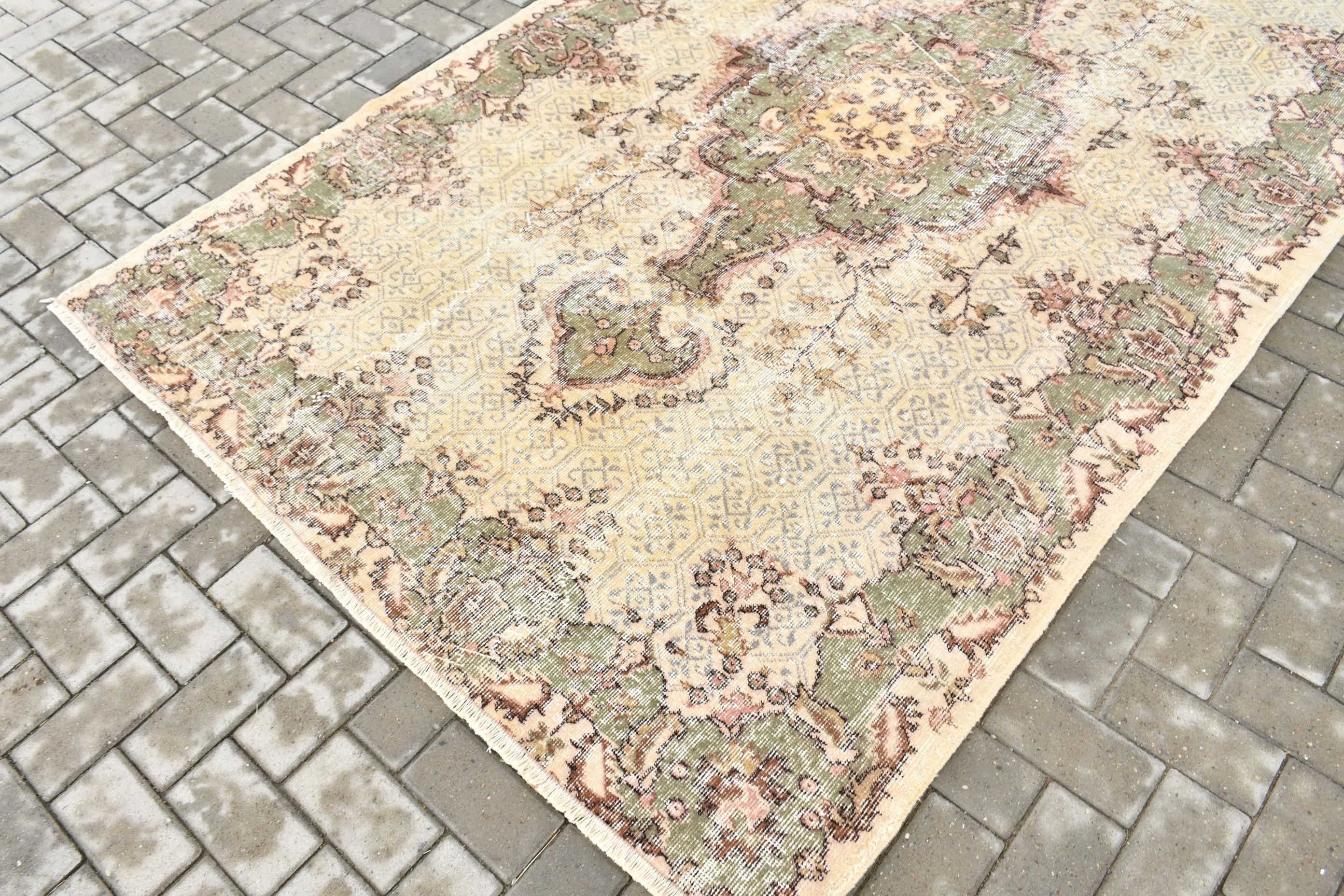 5.3x8.9 ft Large Rug, Moroccan Rug, Living Room Rugs, Beige Kitchen Rugs, Turkish Rug, Cool Rug, Vintage Rug, Salon Rugs, Rugs for Bedroom