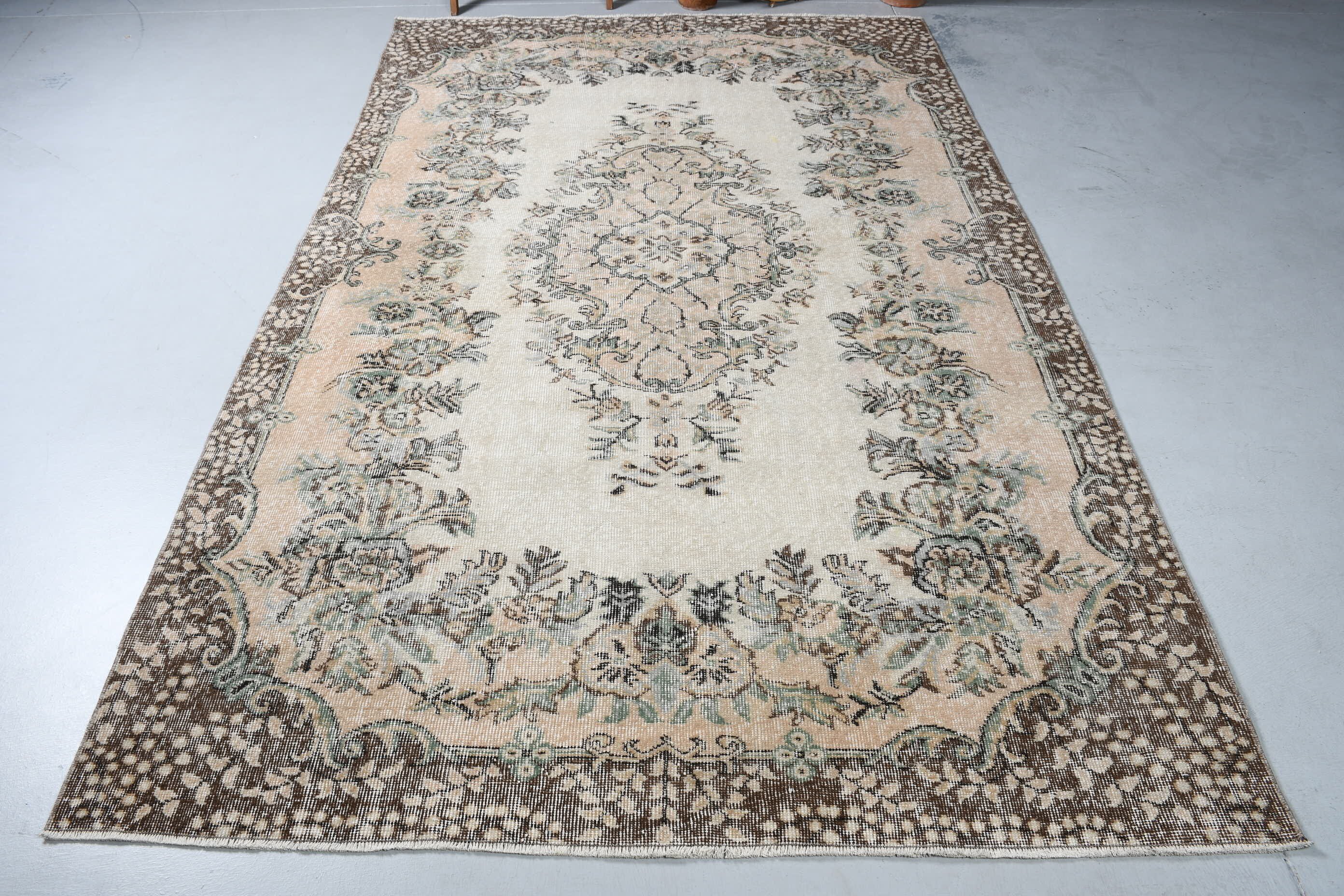 Beige Wool Rugs, Boho Rugs, Living Room Rug, 5.5x9 ft Large Rugs, Turkish Rug, Dining Room Rug, Anatolian Rug, Vintage Rug, Moroccan Rugs