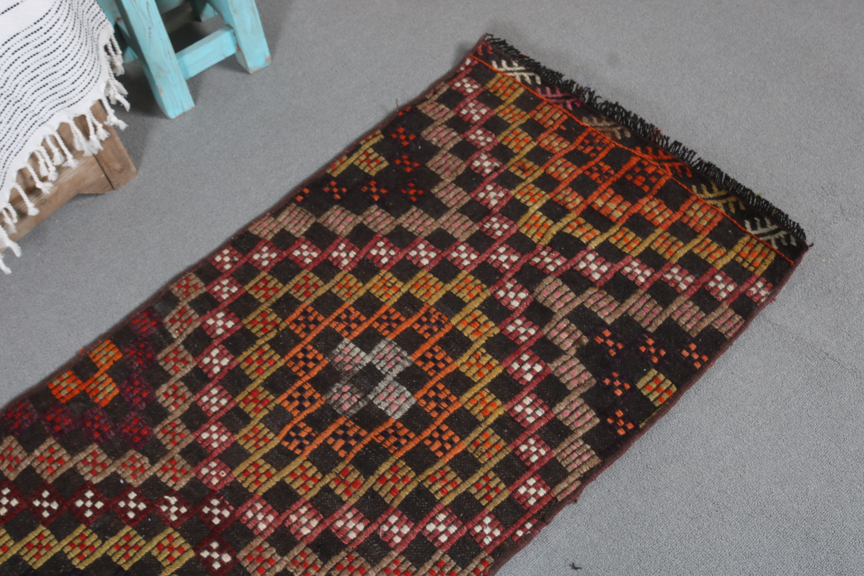 Türk Halısı, Vintage Halılar, Koridor Halıları, Yer Halıları, Kırmızı 2.1x6.8 ft Runner Halıları, Koridor Halıları, Soğuk Halı, Kilim, Parlak Halı