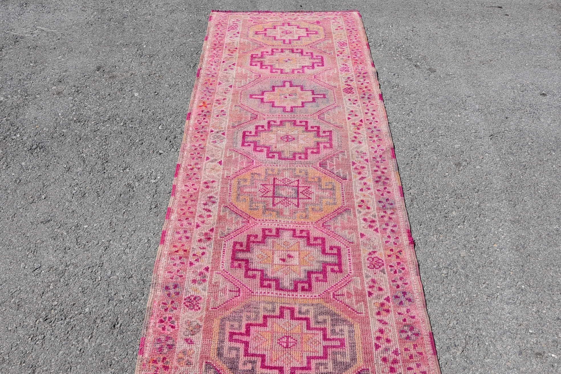 Koridor Halısı, 2.8x10.1 ft Yolluk Halıları, Renkli Halılar, Türk Halıları, Anadolu Halısı, Mutfak Halısı, Vintage Halı, Pastel Halılar, Merdiven Halıları