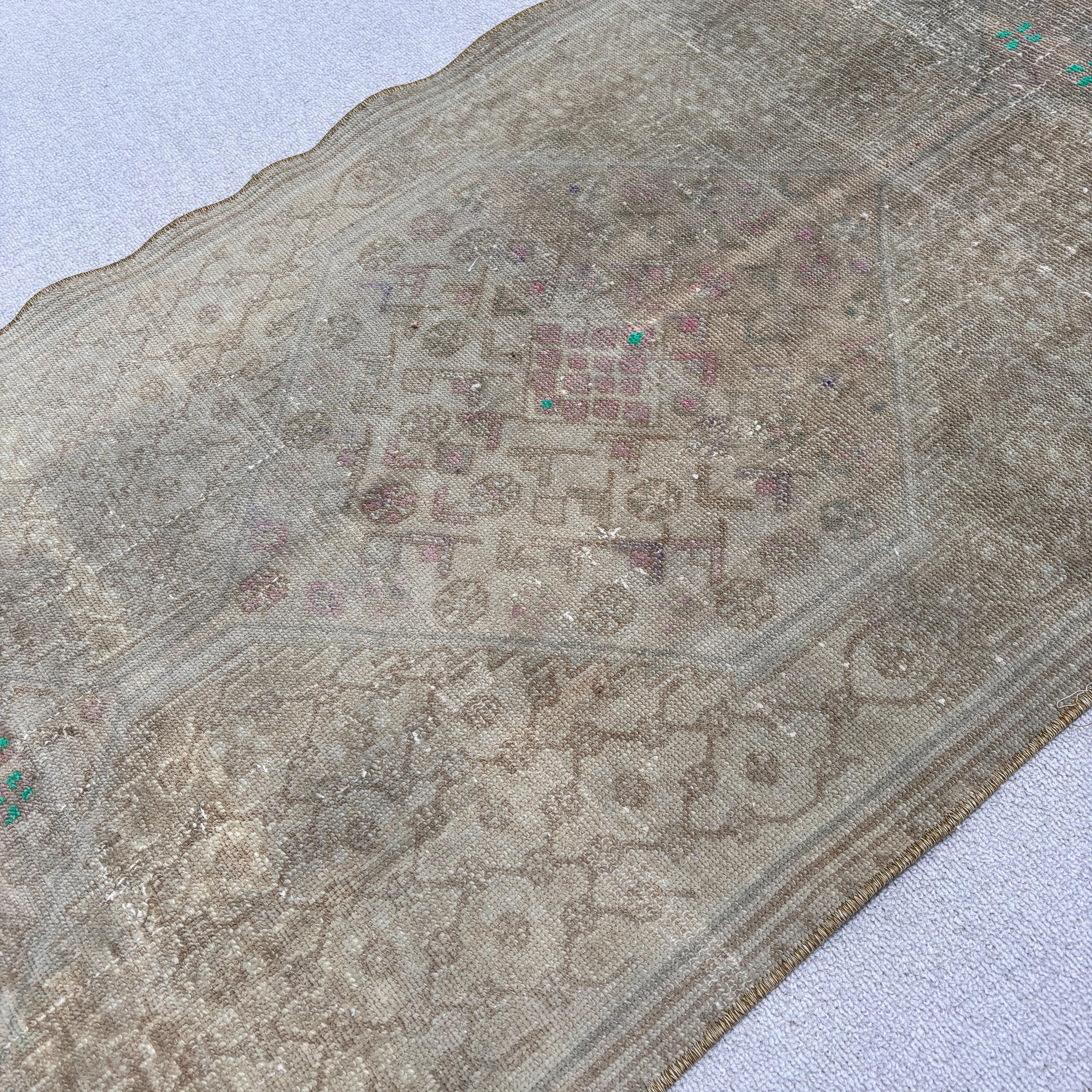 Vintage Halılar, Nötr Halı, 2.7x9 ft Runner Halı, Türk Halısı, Bej Düz Dokuma Halılar, Beni Ourain Runner için Halılar, Havalı Halı, Koridor Halıları