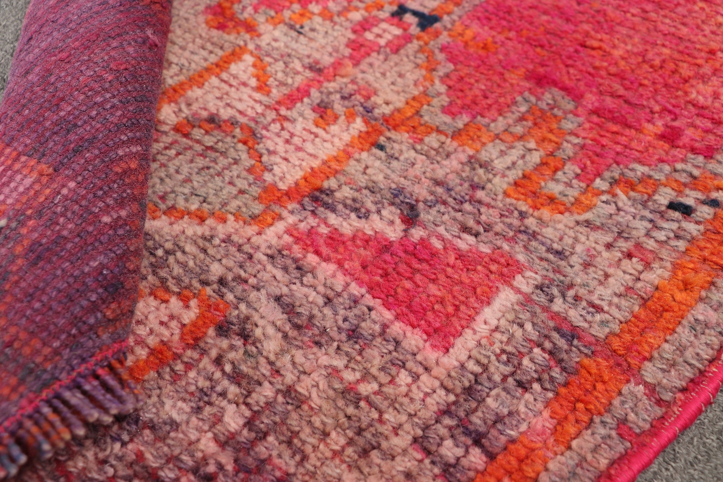 Vintage Rug, Anatolian Rug, Moroccan Rug, Bathroom Rug, Pink Floor Rug, Pastel Rugs, 1.7x3.1 ft Small Rugs, Wall Hanging Rug, Turkish Rug