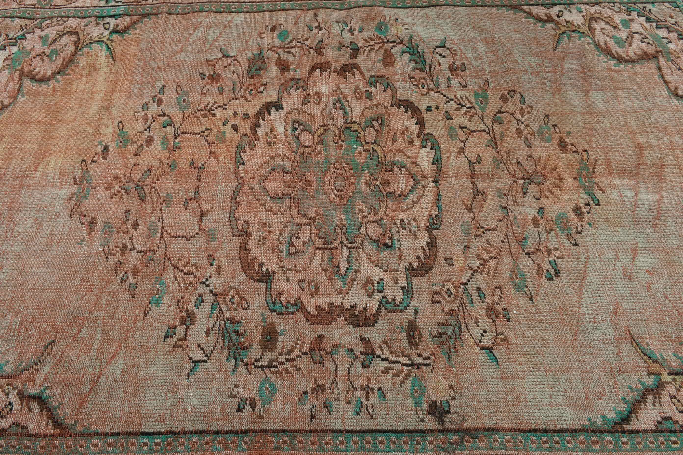 Dekoratif Halılar, Soğuk Halı, Antika Halı, Yemek Odası Halısı, 5,4x8,5 ft Büyük Halılar, Oturma Odası Halısı, Kahverengi Zemin Halısı, Türk Halıları, Vintage Halı