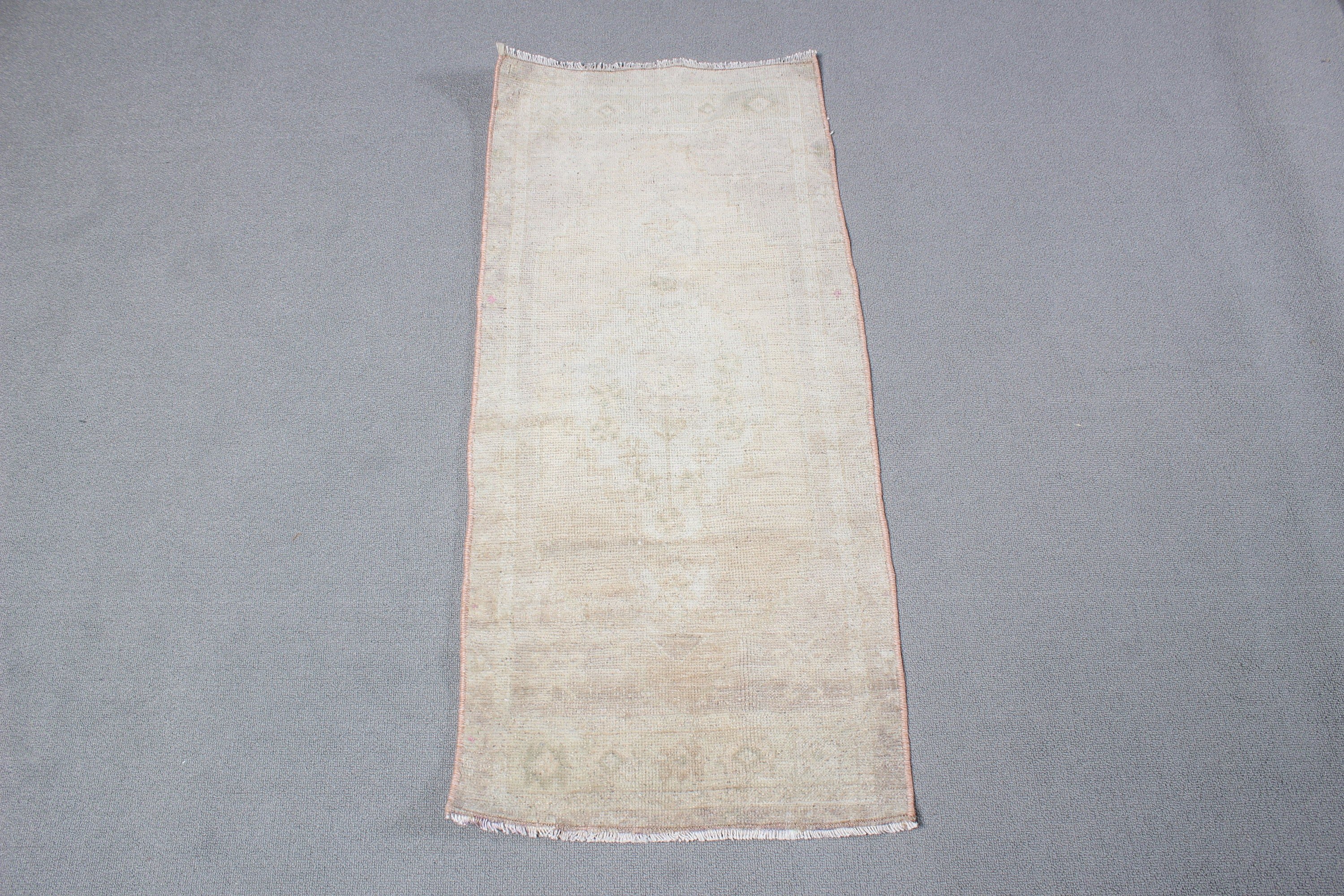 1.6x3.5 ft Küçük Halılar, Sarı El Dokuma Halı, Yatak Odası Halıları, Vintage Halı, Yer Halıları, Türk Halıları, Yatak Odası Halısı, Banyo Halısı, Giriş Halısı