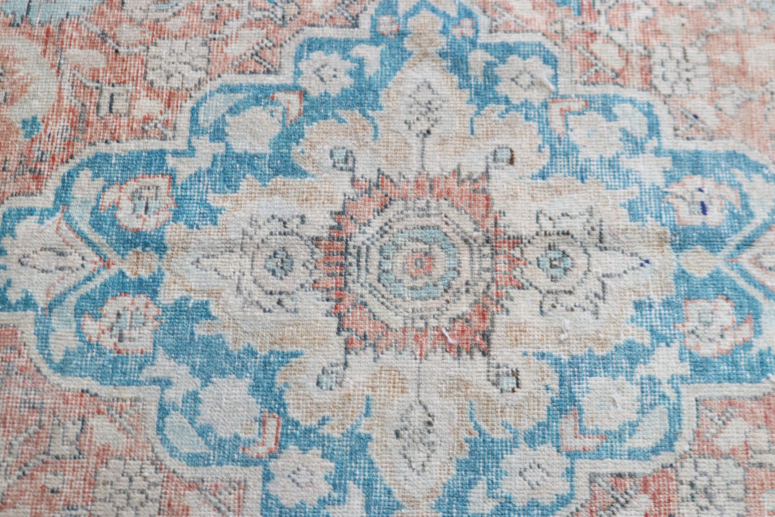 4.3x6.8 ft Alan Halıları, Vintage Halılar, Çocuk Halıları, Boho Halıları, Türk Halıları, Bej Antika Halı, Yemek Odası Halısı, El Dokuma Halısı, Dış Mekan Halısı