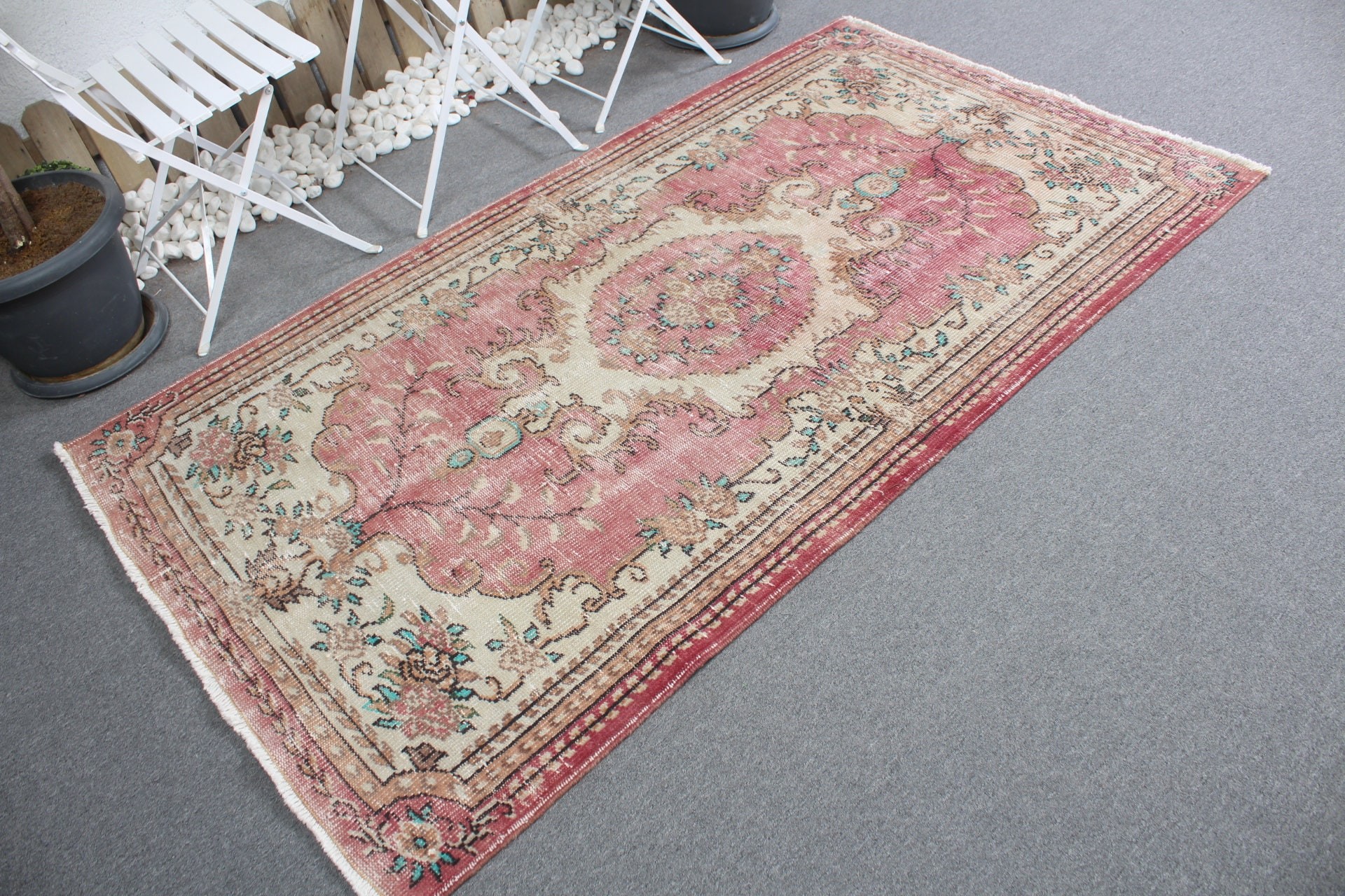 Natural Rugs, Rugs for Kitchen, Indoor Rugs, Oriental Rug, Vintage Rug, Anatolian Rug, Turkish Rugs, Pink  3.9x6.6 ft Area Rug