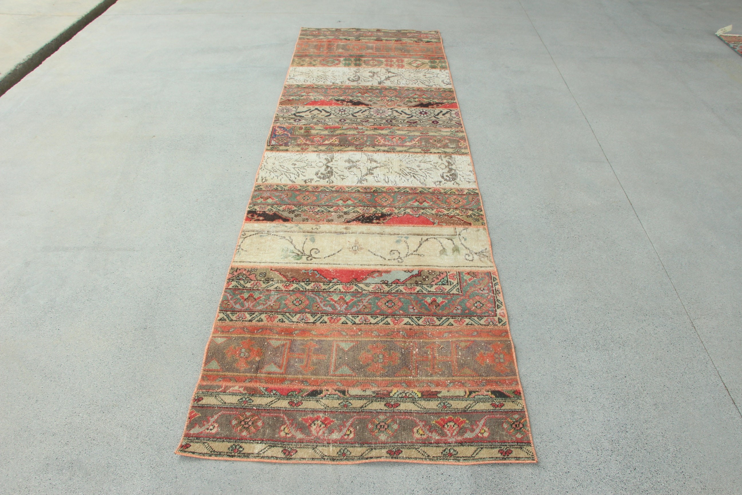 Wool Rug Runner Rugs, Hallway Rugs, Modern Rugs, Red Luxury Rug, Vintage Rugs, Oriental Rugs, 3x10.3 ft Runner Rugs, Turkish Rug, Stair Rug