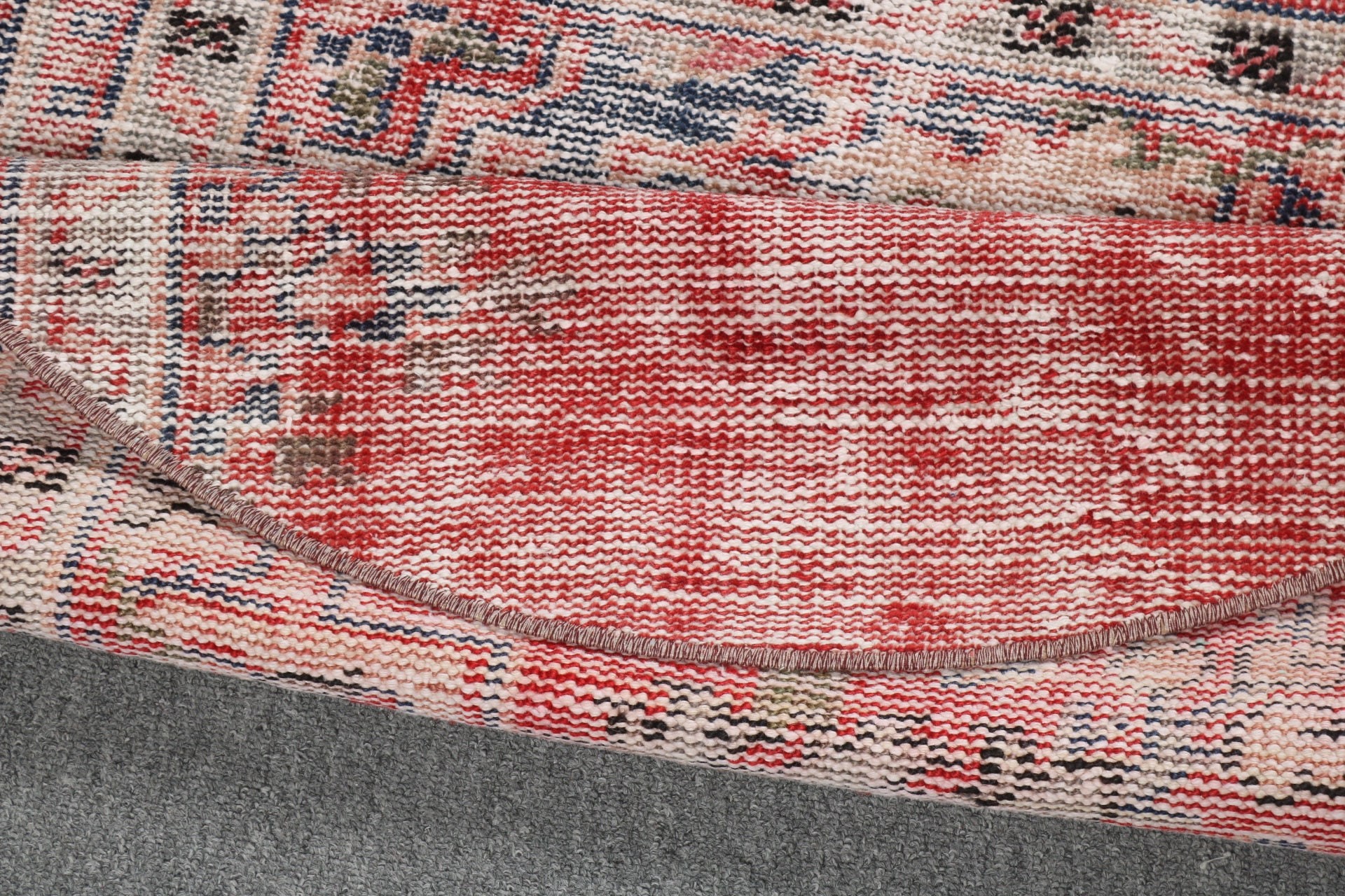 Floor Rug, Nursery Rug, Vintage Rugs, Turkish Rug, Red Neutral Rugs, Decorative Rug, Anatolian Rugs, Small Boho Rug, 2.8x2.8 ft Small Rugs