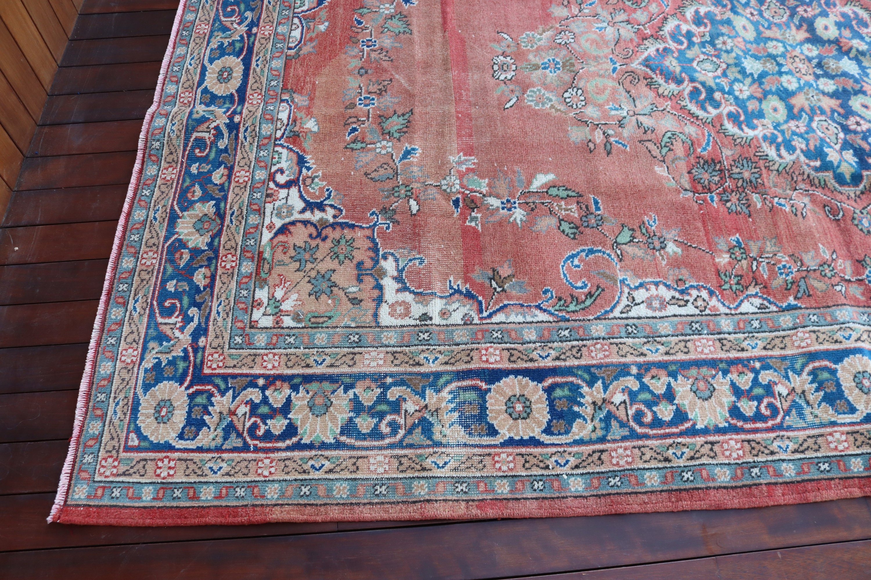 Kırmızı Mutfak Halıları, Türk Halıları, Vintage Halılar, Oryantal Halılar, Büyük Vintage Halılar, Büyük Oushak Halı, Harika Halılar, 6.6x10 ft Büyük Halı, Boho Halı