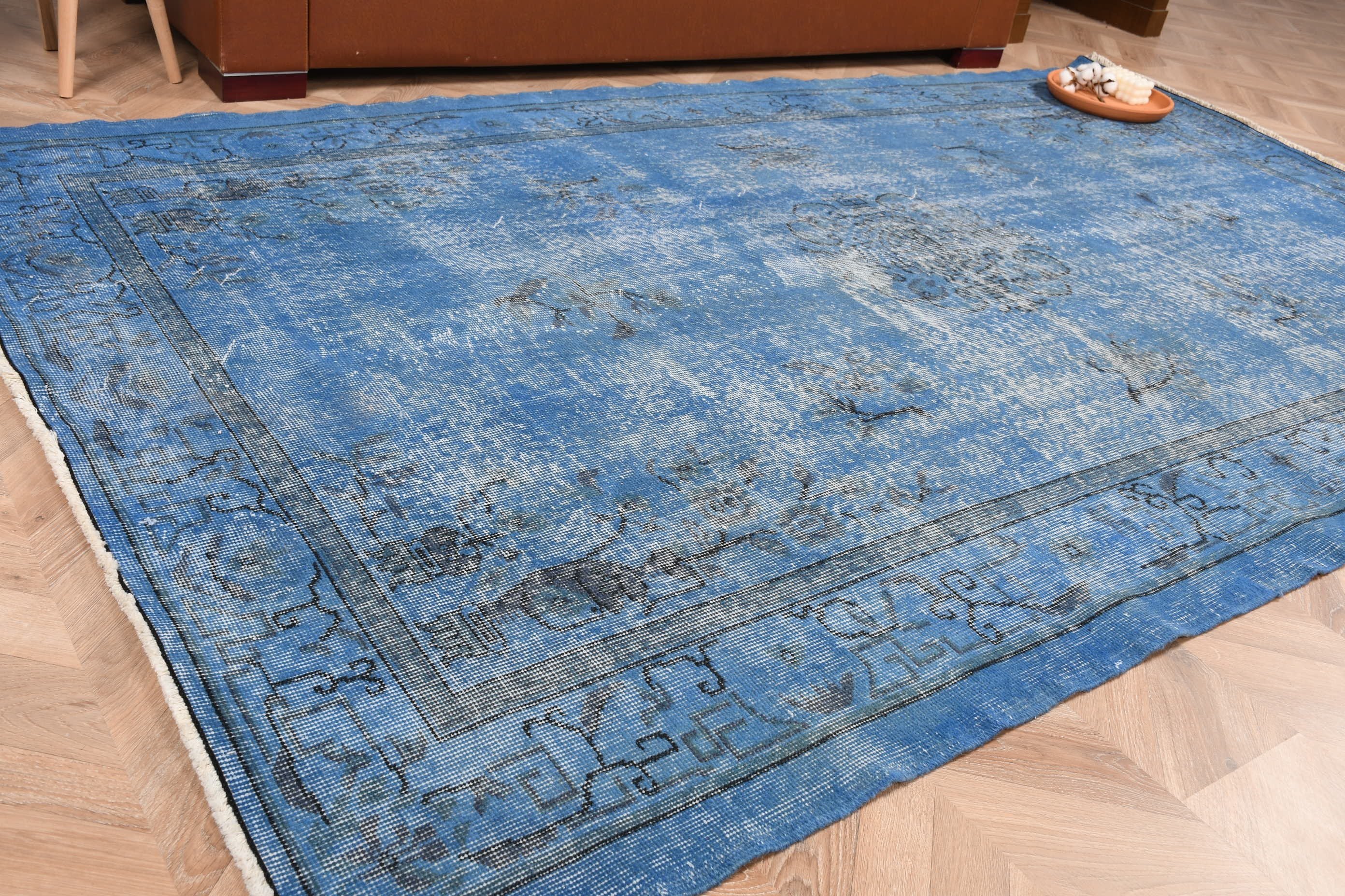 Vintage Halılar, Göçebe Halısı, Türk Halısı, Fas Halısı, Mavi Ev Dekor Halısı, Oturma Odası Halısı, Anadolu Halısı, 5.4x9 ft Büyük Halı, Yatak Odası Halısı