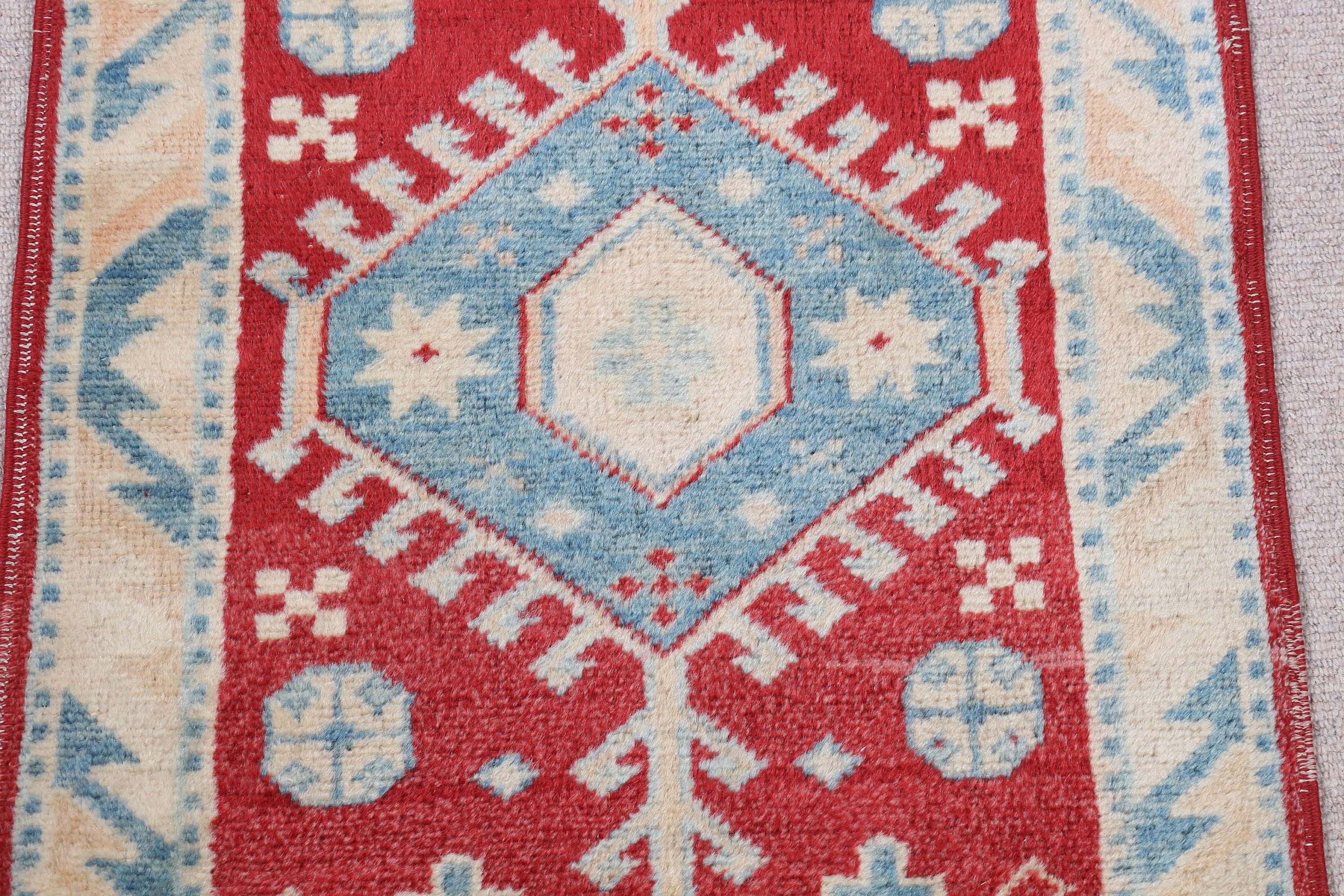 Kitchen Rugs, Turkish Rugs, Home Decor Rugs, Distressed Rug, Anatolian Rugs, Door Mat Rug, 2x2.7 ft Small Rug, Vintage Rugs, Red Cool Rug