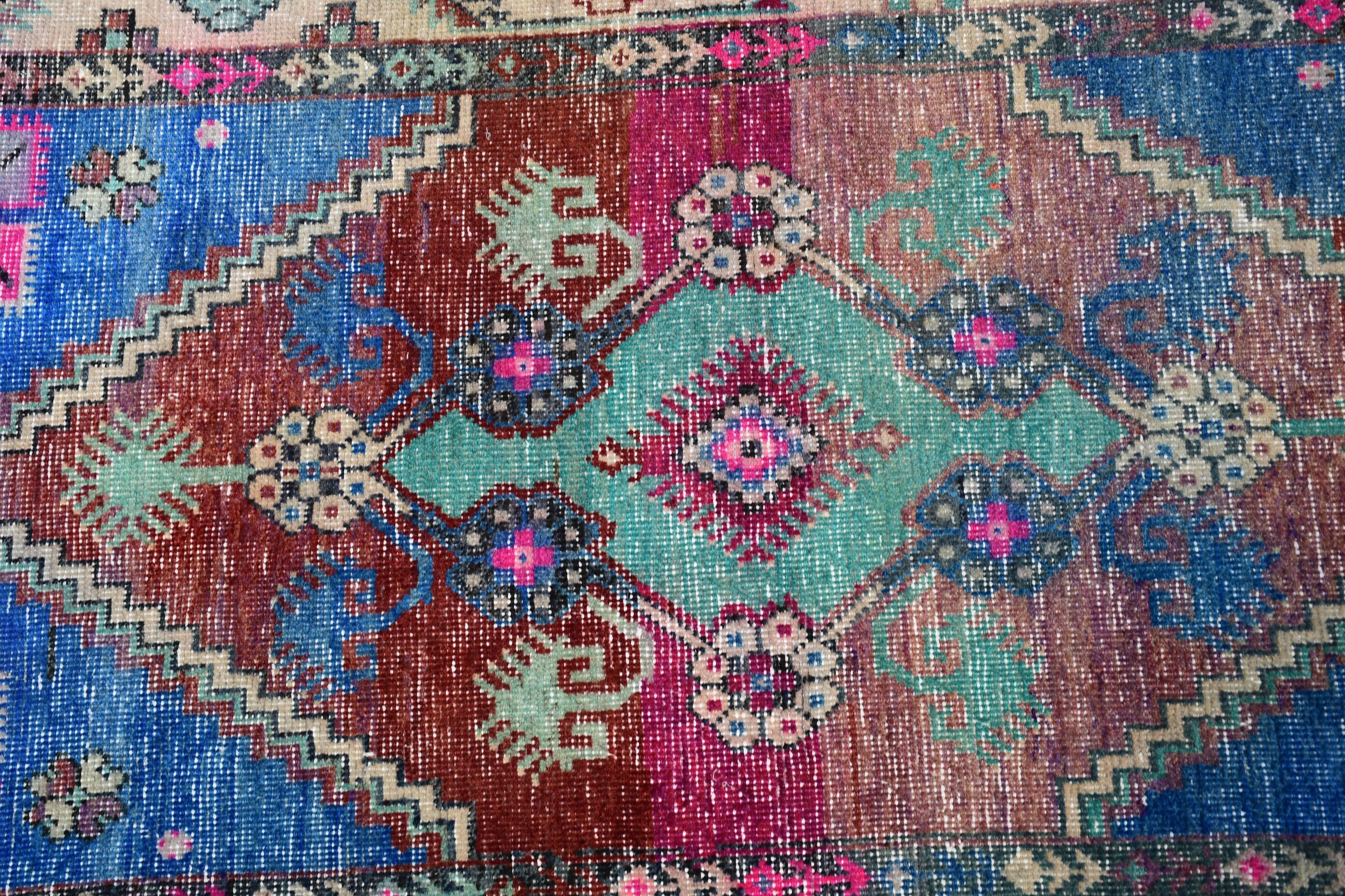 Oriental Rug, 3x5.5 ft Accent Rugs, Turkish Rug, Rugs for Nursery, Bedroom Rug, Antique Rug, Pink Kitchen Rugs, Nursery Rug, Vintage Rug