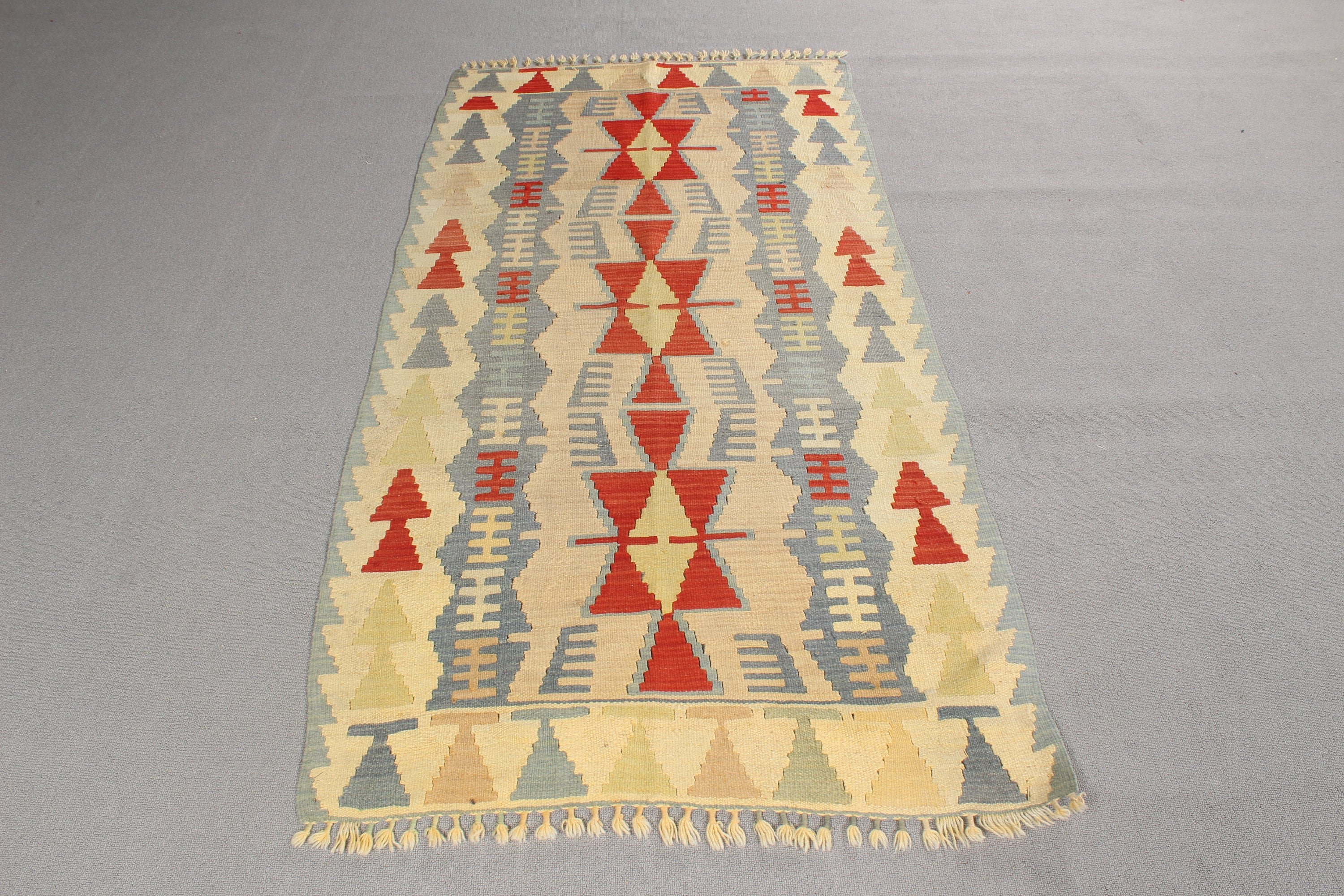 Boho Halılar, Kilim, Türk Halısı, Vintage Halı, Anadolu Halısı, Açıklama Halısı, Dekoratif Halı, Sarı El Dokuma Halılar, 3.2x6.6 ft Accent Halı