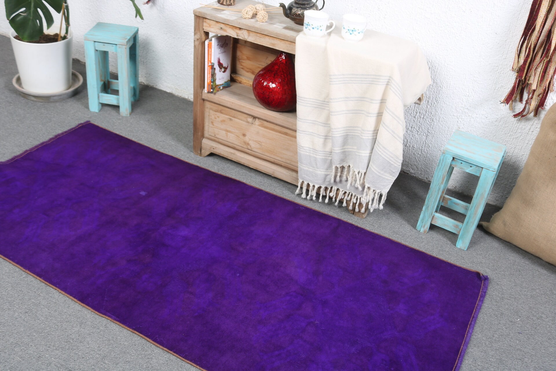 Kitchen Rug, Vintage Decor Rugs, Turkish Rug, 2.8x6 ft Accent Rug, Wool Rug, Oriental Rugs, Vintage Rug, Entry Rugs, Rugs for Bedroom