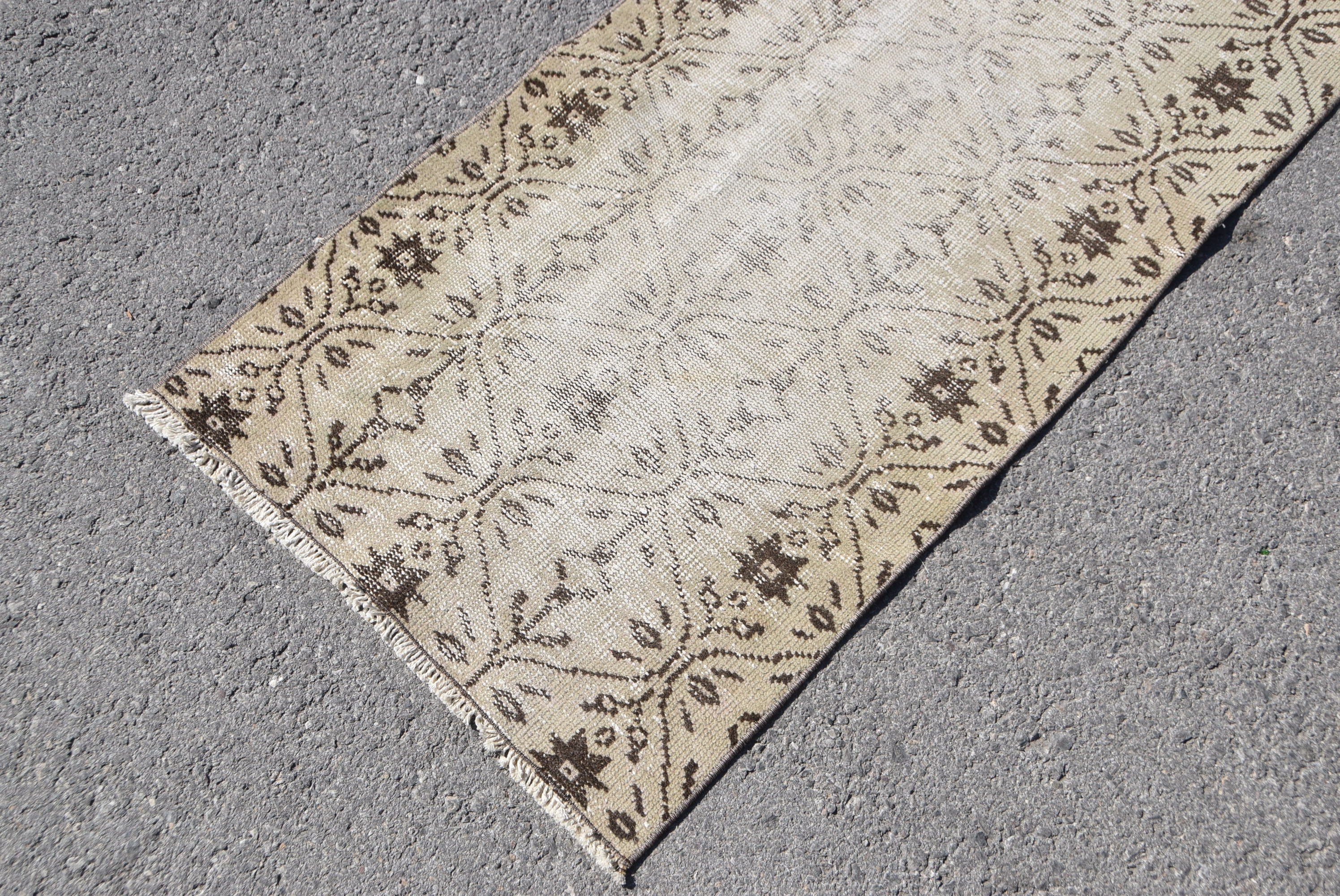 Özel Halı, Vintage Halılar, Bej Yatak Odası Halıları, Merdiven Halısı, 2,4x6,3 ft Runner Halıları, Ev Dekorasyonu Halısı, Mutfak Halısı, Türk Halısı, Koridor Halıları