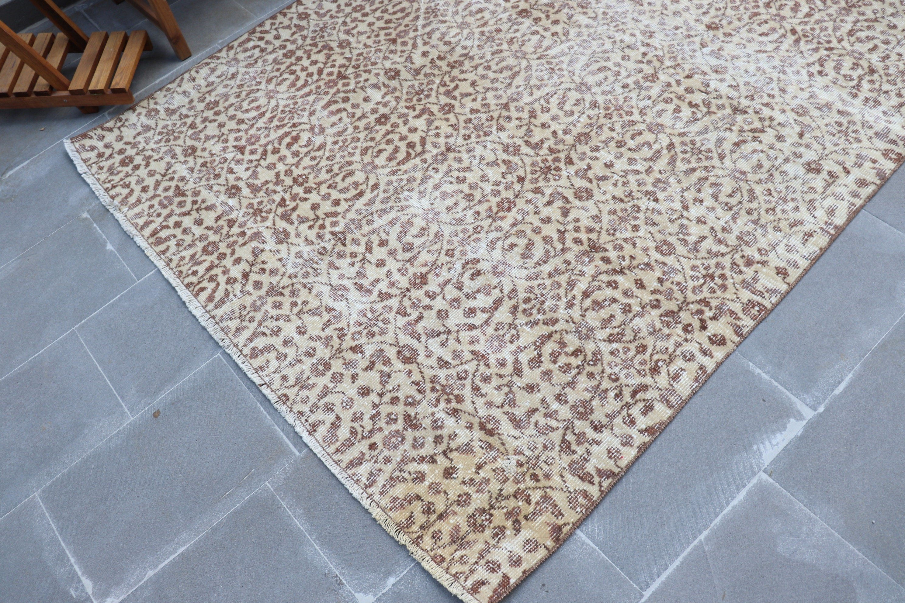Living Room Rug, Rugs for Dining Room, Vintage Rug, Beige Bedroom Rugs, Antique Rugs, 5.2x8.6 ft Large Rug, Floor Rugs, Turkish Rugs
