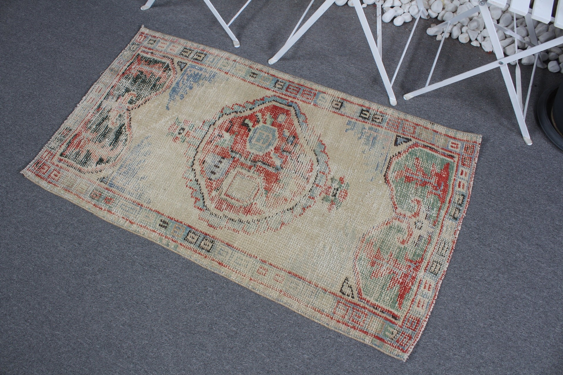 Turkish Rug, Car Mat Rugs, Vintage Rugs, Home Decor Rugs, Kitchen Rug, Antique Rugs, 2.3x4.1 ft Small Rugs, Wedding Rug, Beige Floor Rug