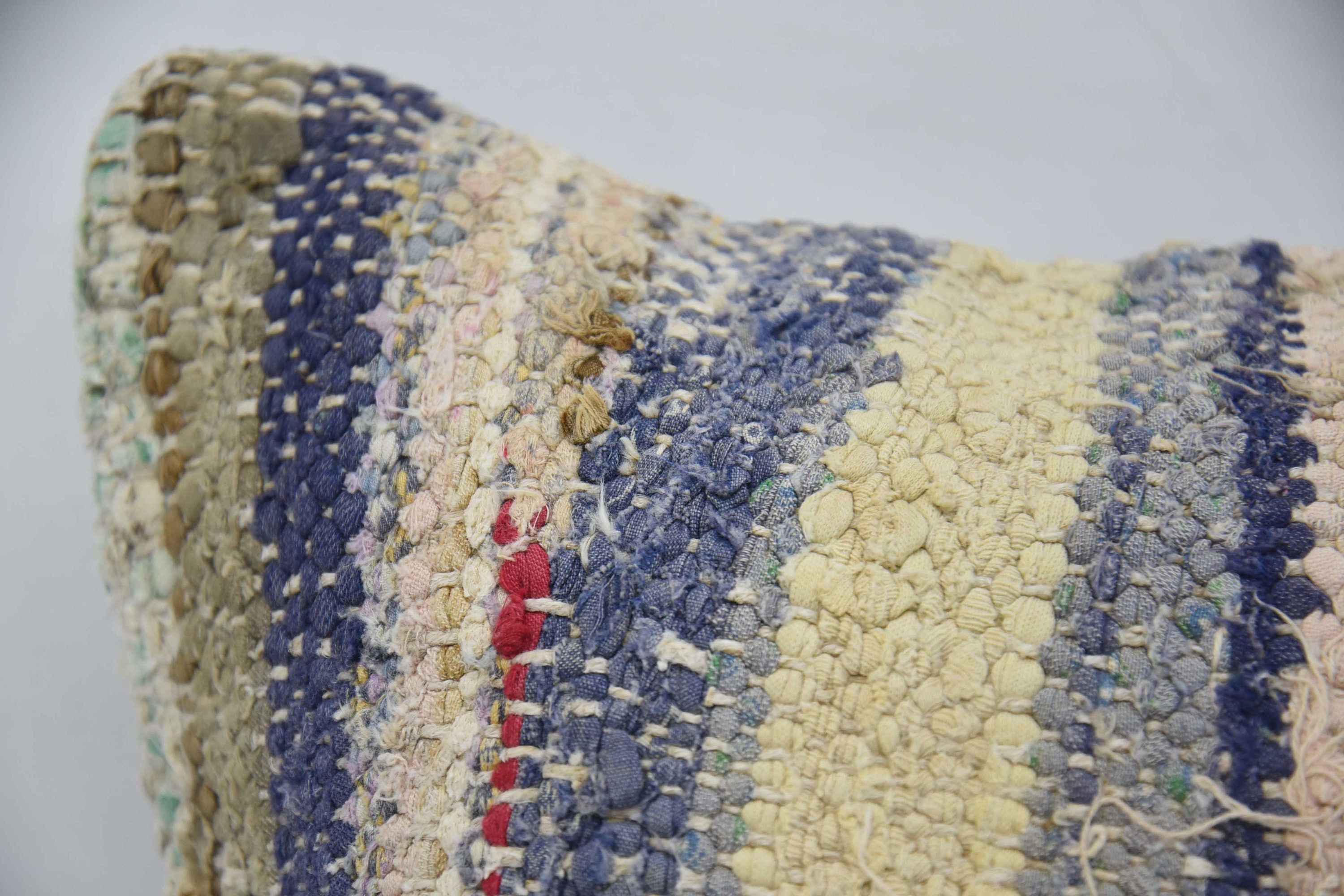 Antique Pillows, Vintage Kilim Pillow, 16"x24" Blue Cushion Case, Turkish Kilim Pillow, Tapestry Cushion Case, Handwoven Cushion Cover