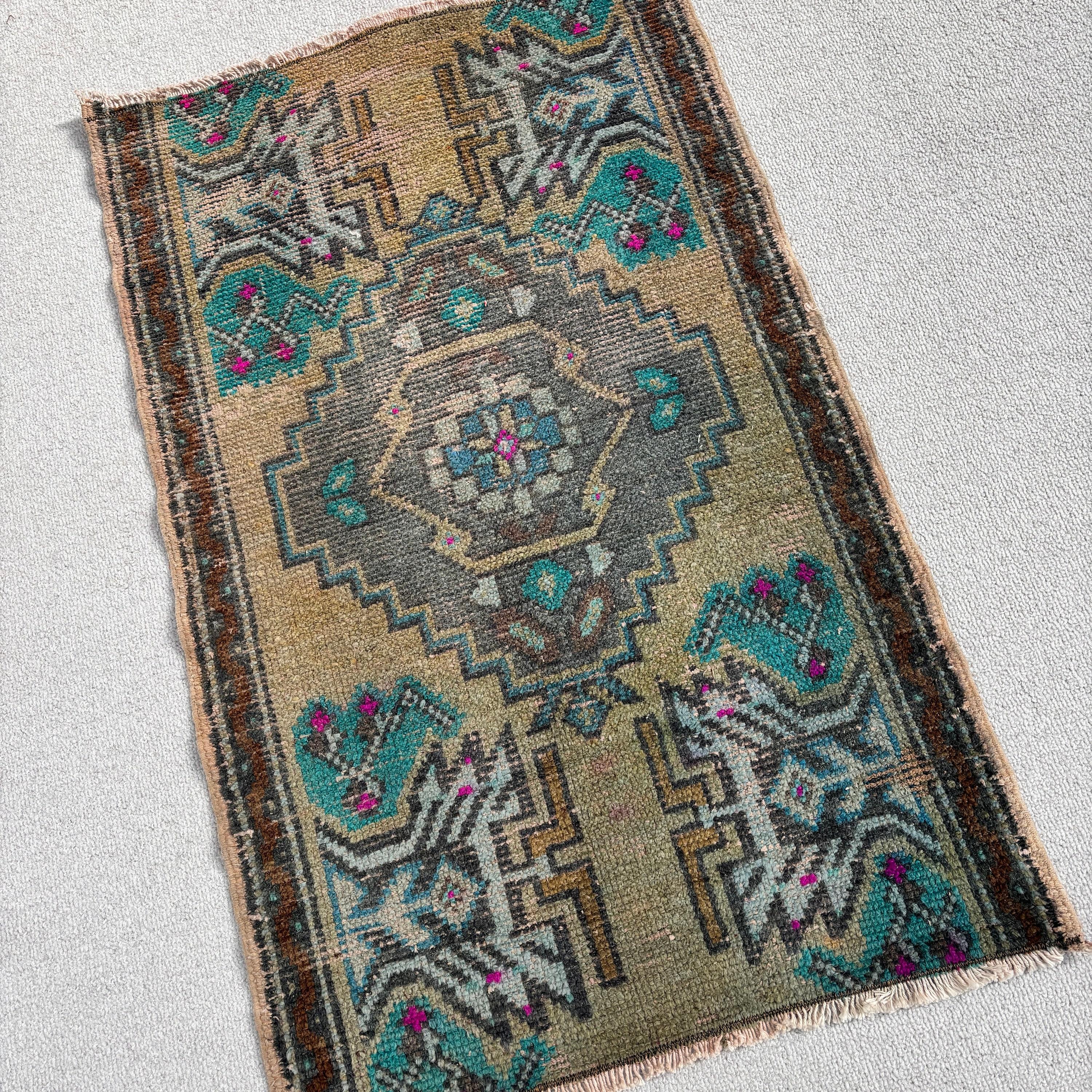 Duvara Asılı Halı, Açıklama Halıları, 1.8x2.9 ft Küçük Halılar, Çocuk Halısı, Türk Halıları, Modern Halı, Vintage Halılar, Sarı Açıklama Halısı