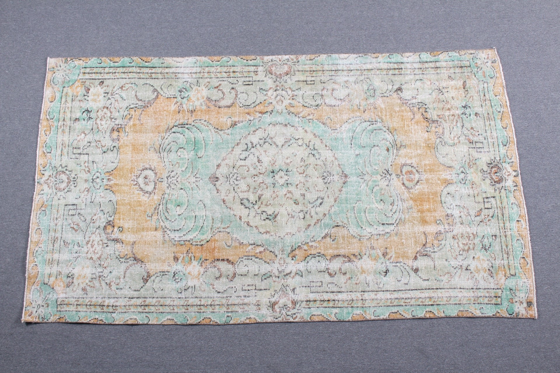 Living Room Rugs, Green Bedroom Rug, Turkish Rug, Oushak Rugs, 4.9x8.5 ft Large Rugs, Floor Rug, Dining Room Rug, Boho Rugs, Vintage Rug