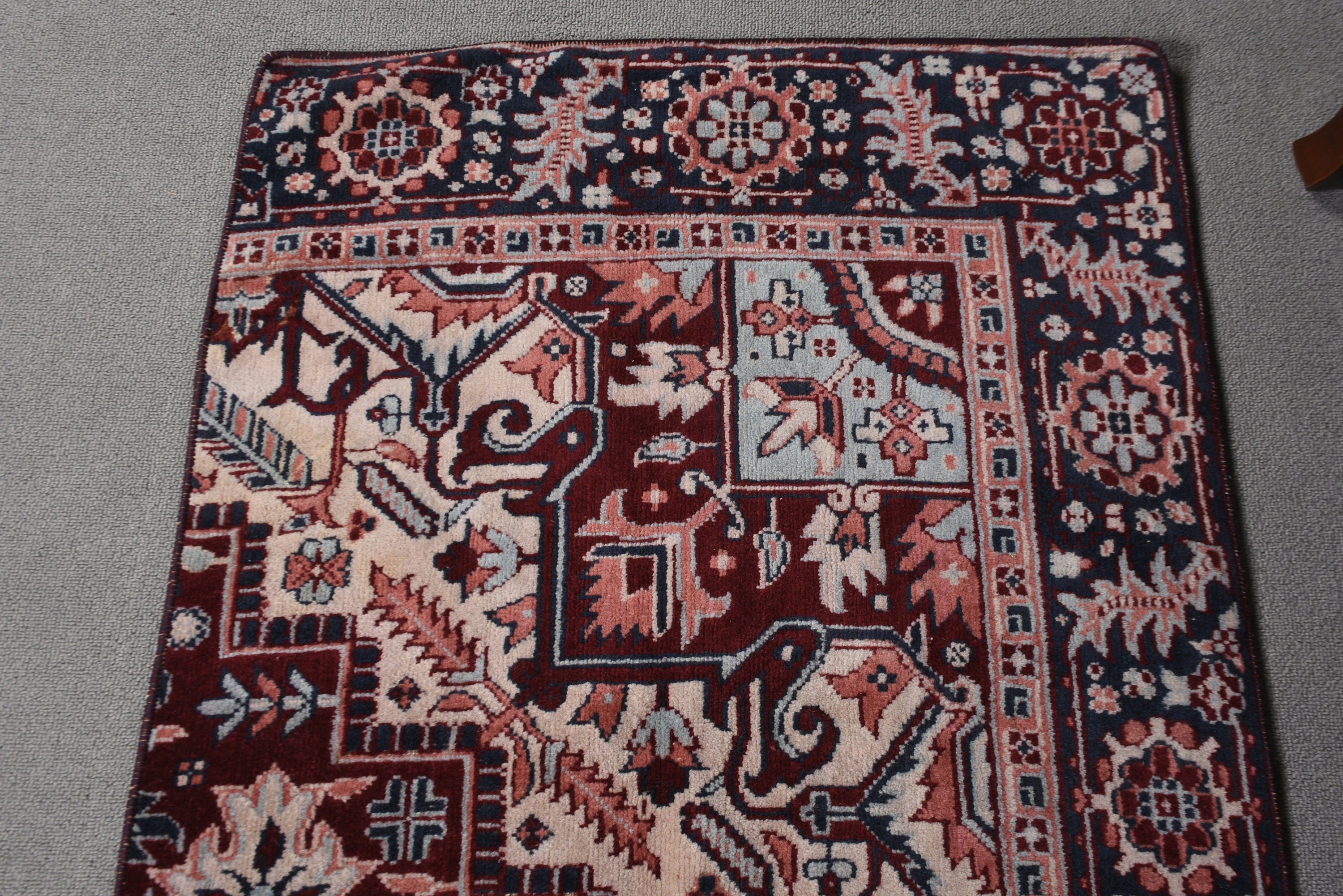 Düz Dokuma Halı, Vintage Halılar, Mor Nötr Halı, Türk Halısı, 2.2x9 ft Runner Halısı, Koridor Halısı, Yatak Odası Halıları, Beni Ourain Runner Halısı