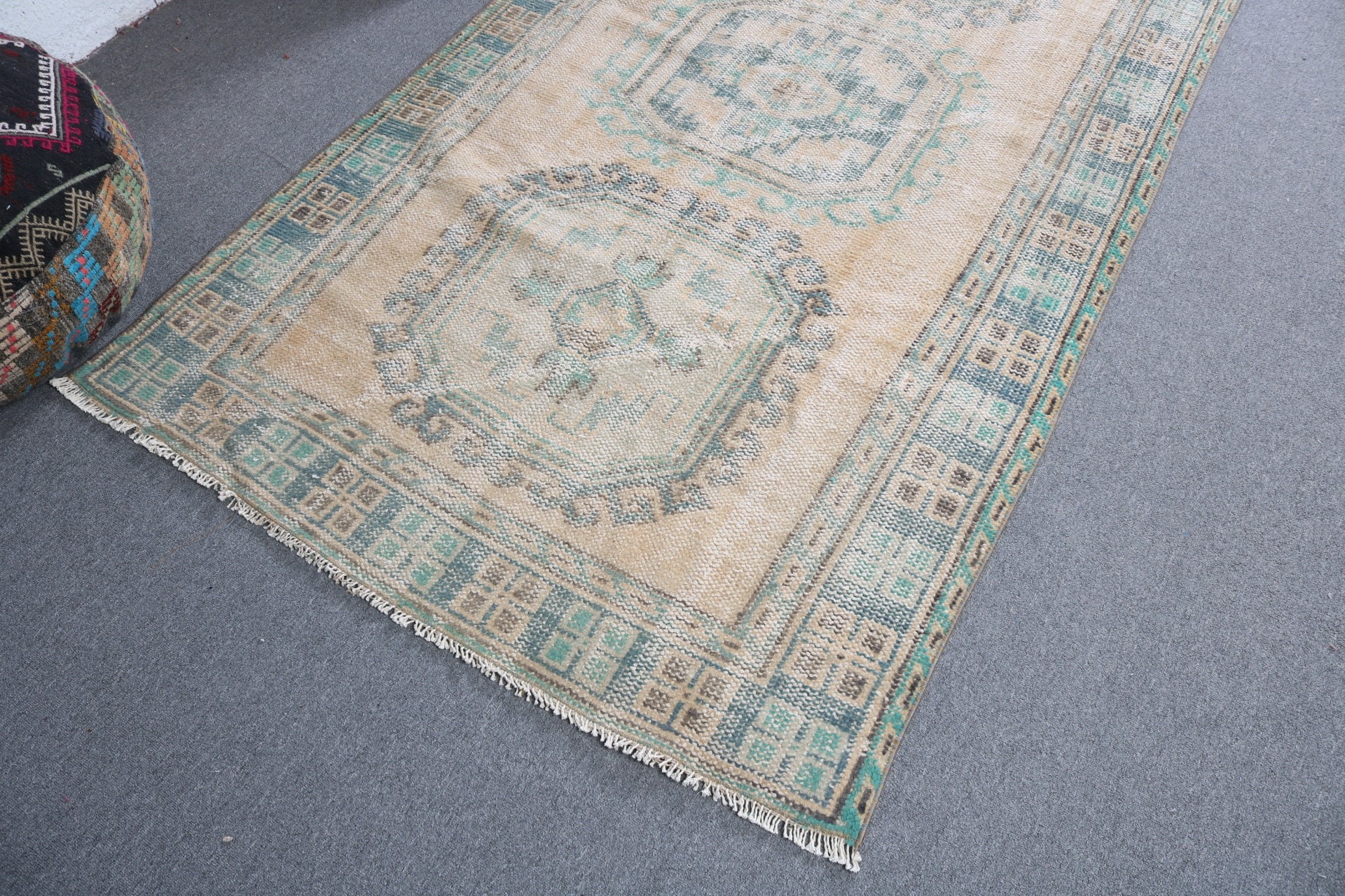 4.1x11 ft Runner Halı, Lüks Halılar, Sarı Mutfak Halısı, Türk Halısı, Vintage Halı, Merdiven Halısı, Yatak Odası Halısı, Koridor Halıları, Estetik Halı