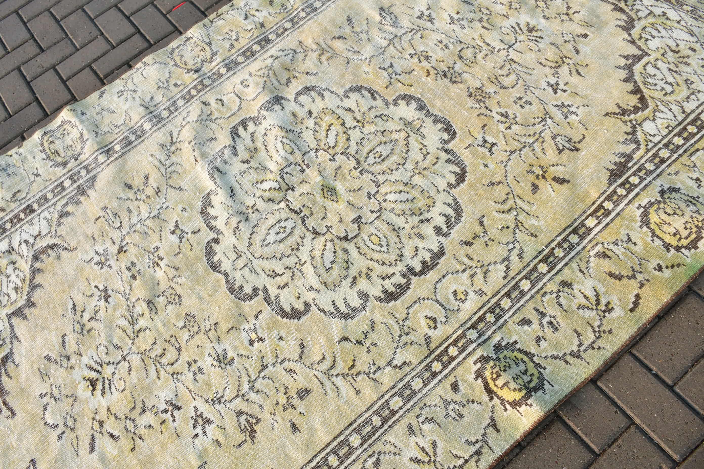 5.2x8.3 ft Large Rugs, Vintage Rug, Moroccan Rug, Floor Rugs, Bedroom Rug, Beige Wool Rug, Turkish Rugs, Rugs for Salon, Old Rug, Salon Rug