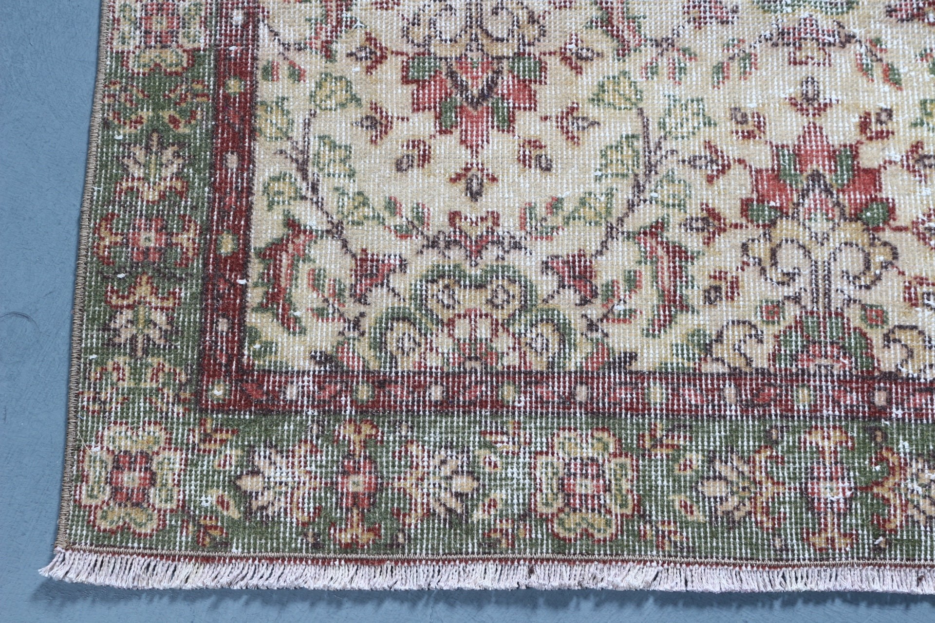 Turkish Rug, Vintage Rug, Entry Rugs, Kitchen Rug, Rugs for Kitchen, 3.5x6.6 ft Accent Rug, Home Decor Rugs, Bedroom Rugs, Beige Wool Rug
