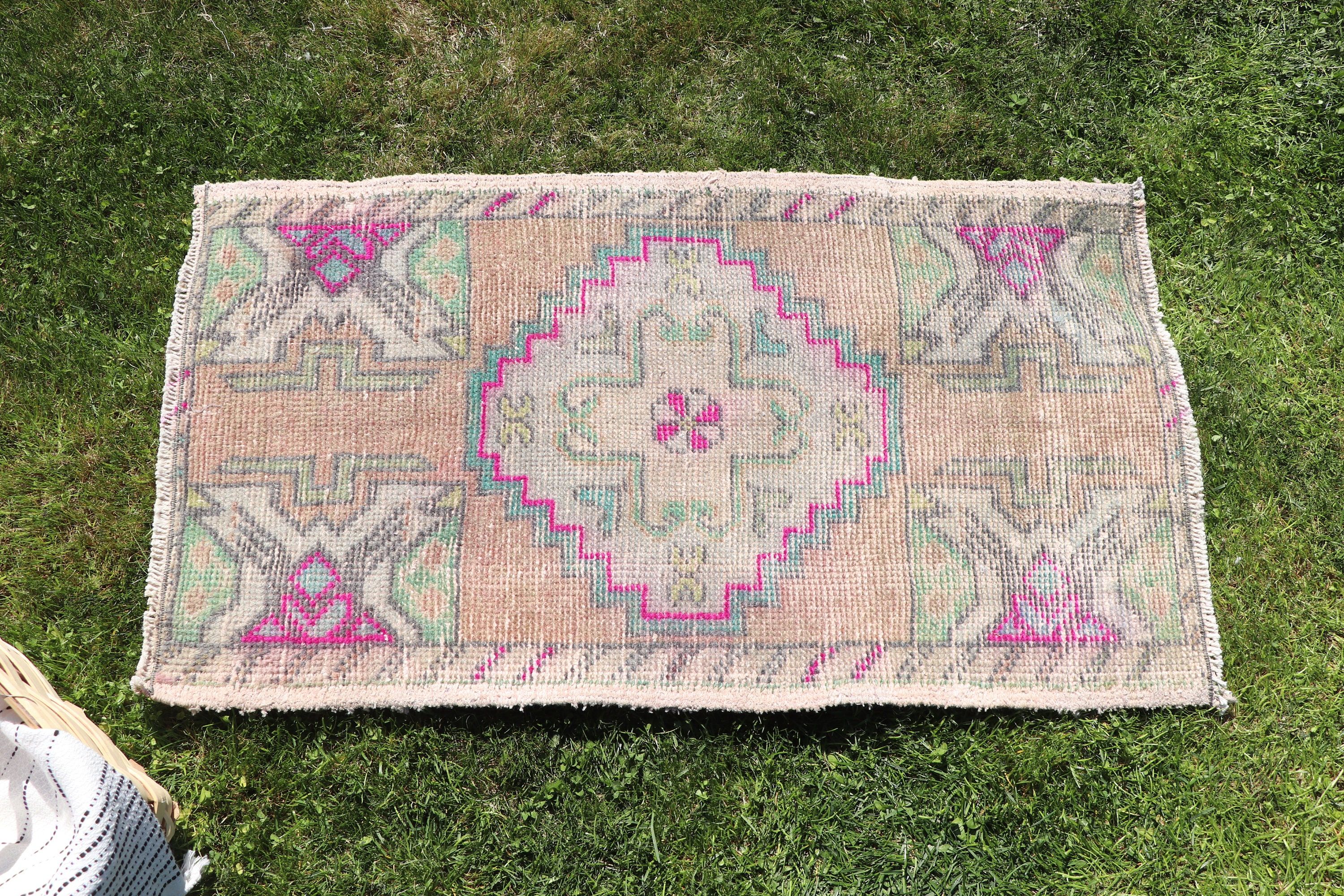 Küçük Boho Halılar, Türk Halıları, Turuncu Mutfak Halısı, Düz Dokuma Halı, 1,7x3 ft Küçük Halılar, Duvara Asılı Halı, Nötr Halılar, Vintage Halılar