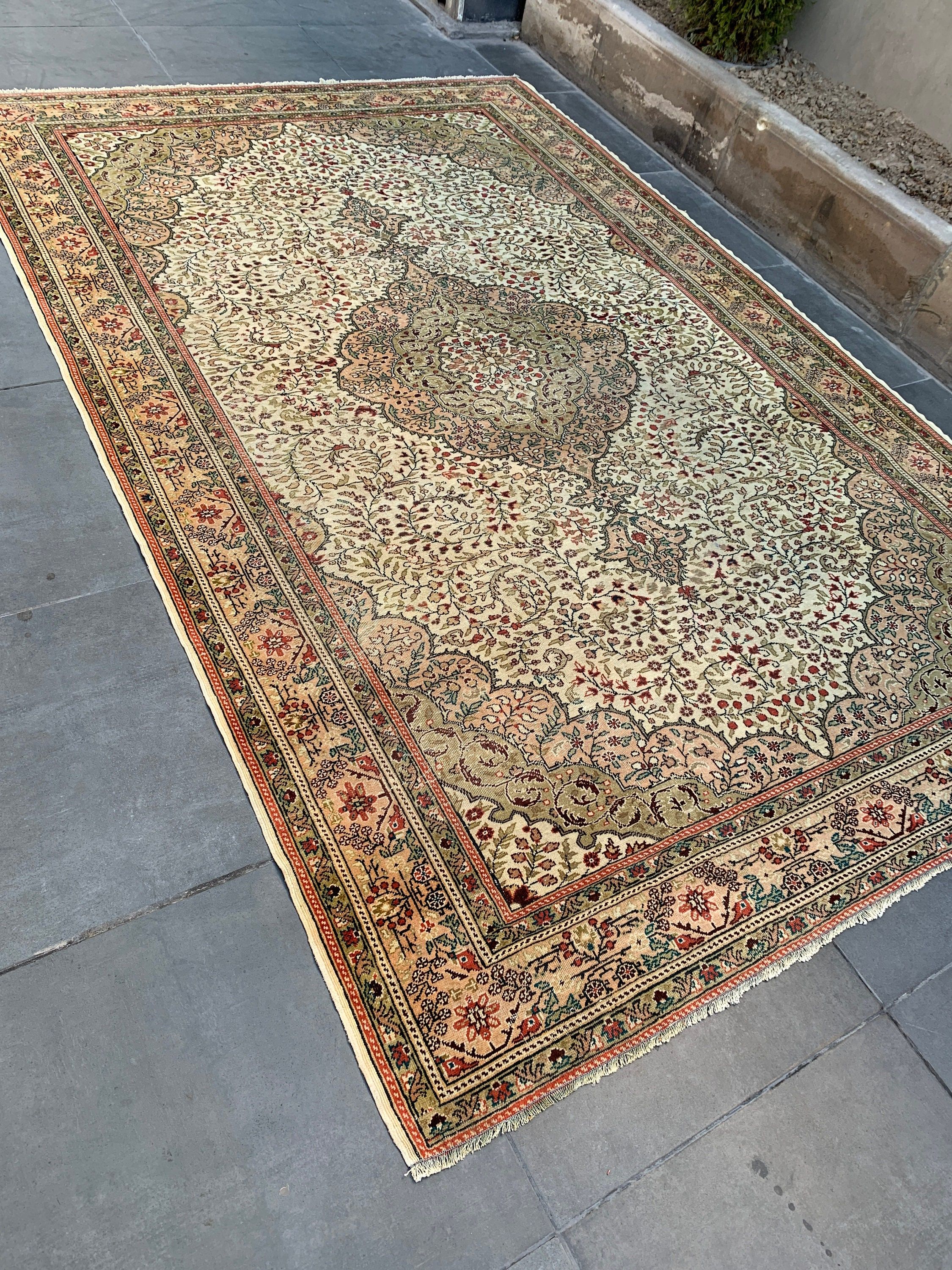 Vintage Halılar, Bej Antika Halı, Yatak Odası Halısı, Sessiz Halı, Salon Halısı, 5.2x8.6 ft Büyük Halı, Türk Halısı, Fas Halısı, Aztek Halısı, Mutfak Halısı