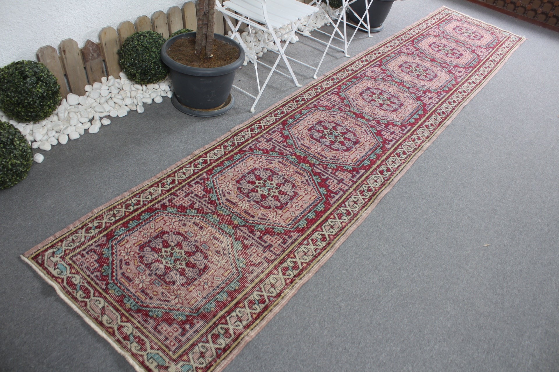 Koridor Halısı, Soğuk Halı, Türk Halısı, 2,6x13,3 ft Runner Halısı, Mutfak Halısı, Soyut Halı, Mor Antika Halılar, Runner Halıları, Vintage Halı