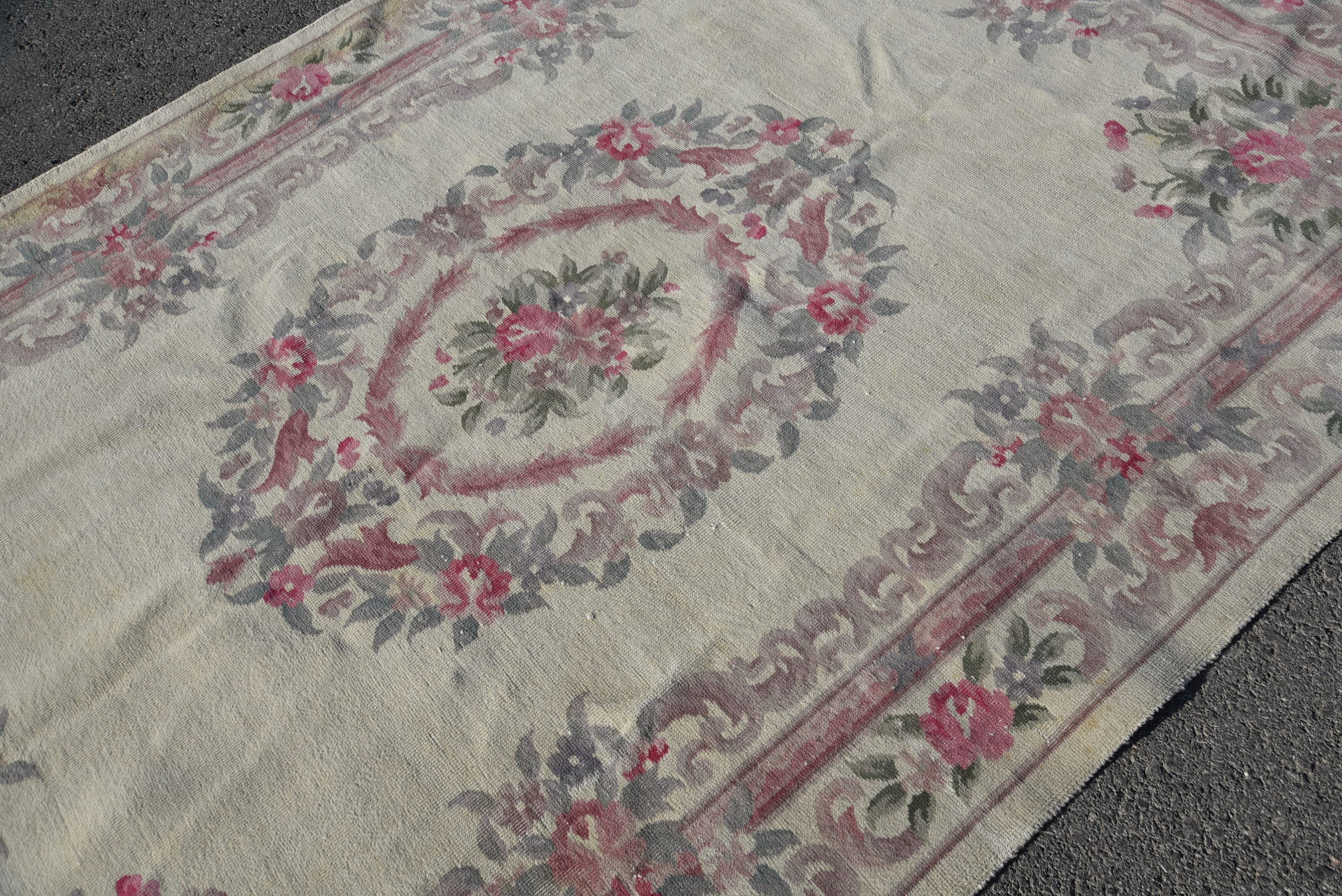 Living Room Rugs, 5.9x8.9 ft Large Rug, Aesthetic Rugs, Wool Rug, Oriental Rug, Rugs for Salon, Turkish Rug, Salon Rug, Vintage Rugs