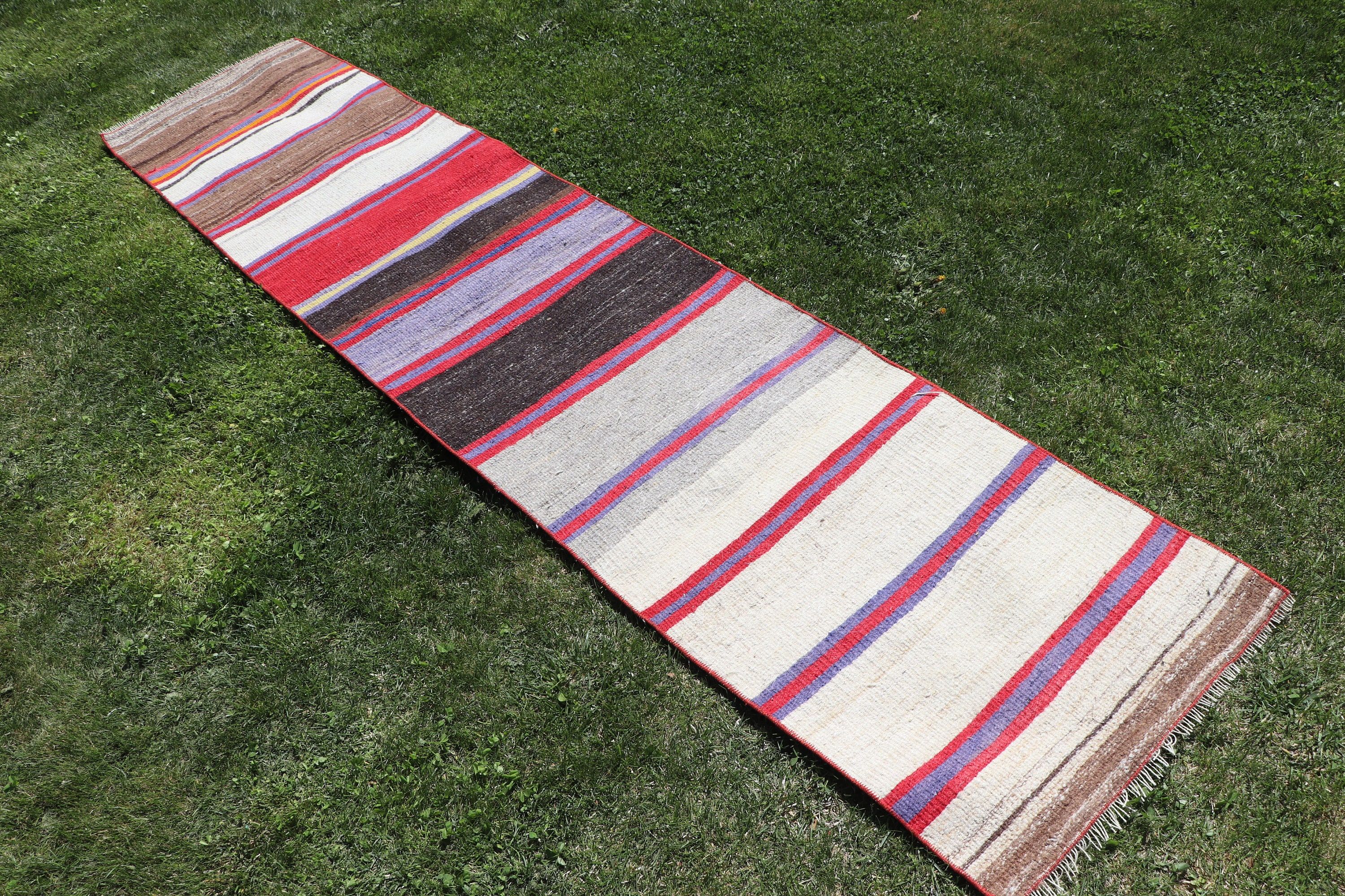 Kilim, Türk Halısı, Bej Havalı Halılar, Oushak Halısı, Vintage Halılar, Merdiven Halıları, Boho Halısı, Koridor Halısı, 1.9x8.4 ft Runner Halısı