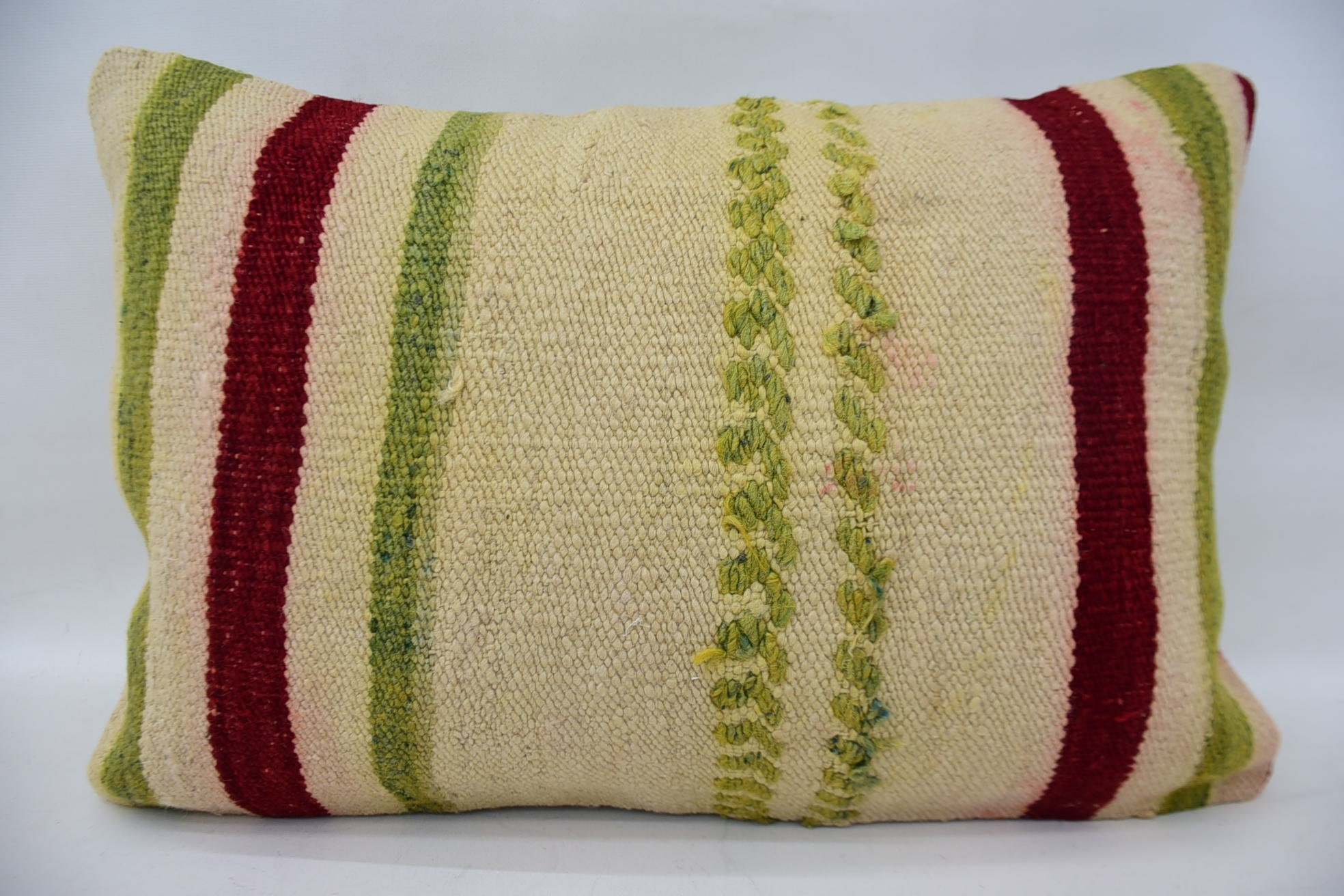 Interior Designer Pillow, Accent Pillow Cover, Pastel Pillow Cover, 16"x24" Beige Cushion Case, Pillow for Sofa, Kilim Pillow