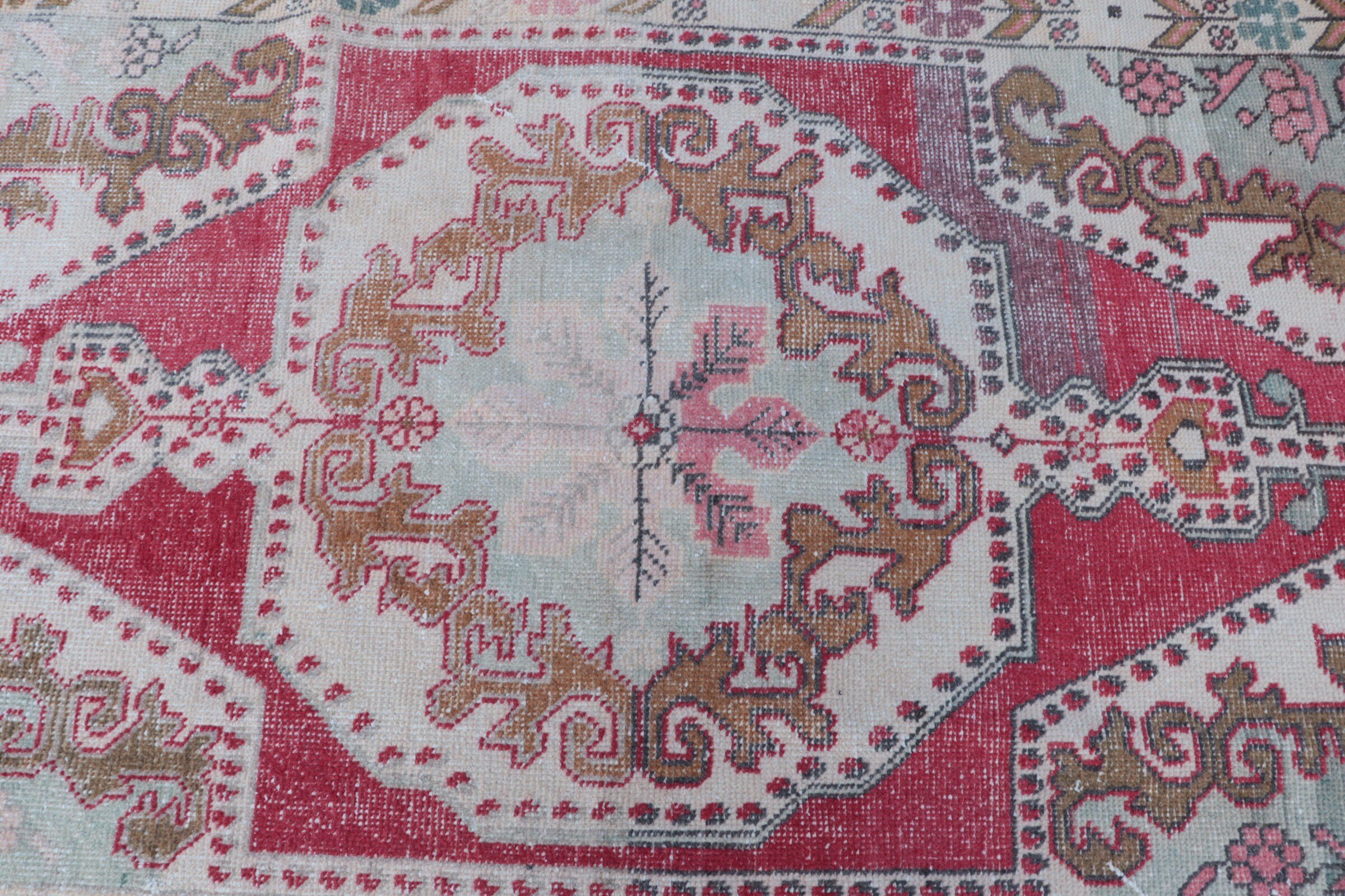 Moroccan Rug, 4.4x6.9 ft Area Rugs, Decorative Rug, Turkish Rug, Vintage Rug, Bedroom Rug, Red Oriental Rugs, Kitchen Rug, Home Decor Rug