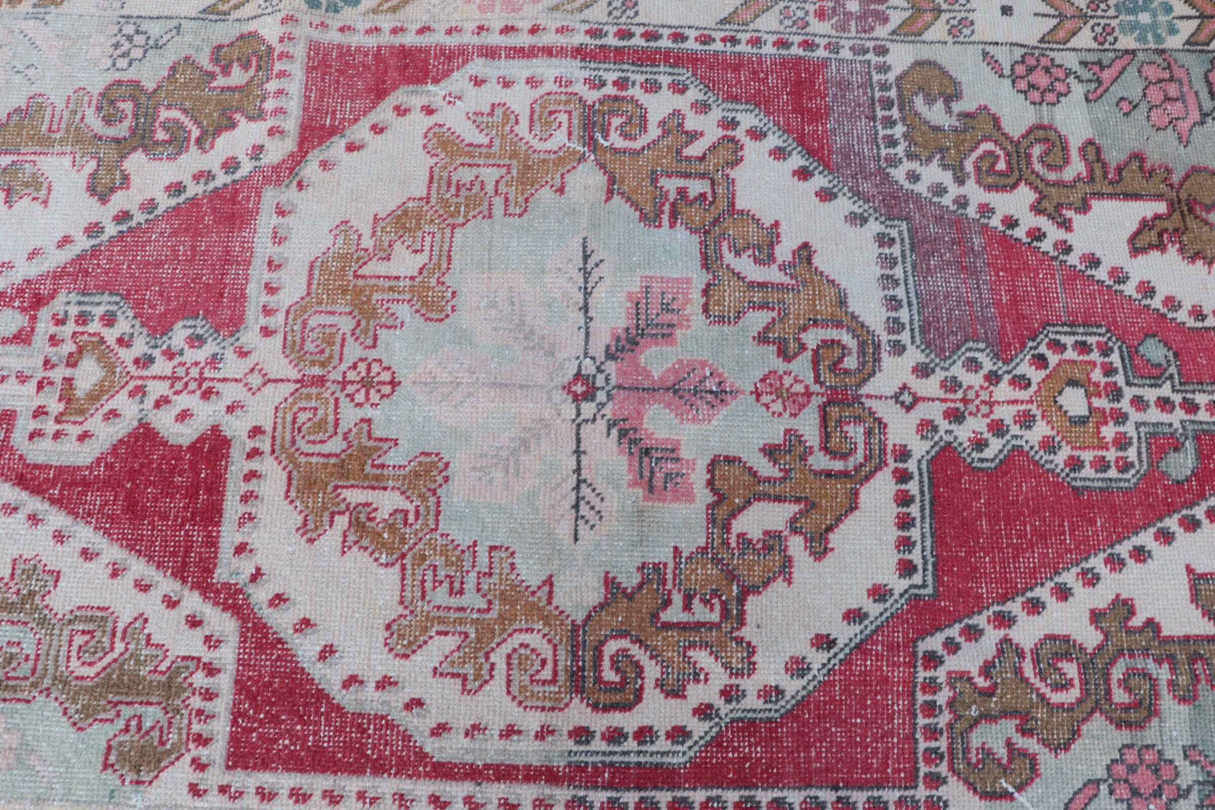 Fas Halısı, 4.4x6.9 ft Alan Halıları, Dekoratif Halı, Türk Halısı, Vintage Halı, Yatak Odası Halısı, Kırmızı Oryantal Halılar, Mutfak Halısı, Ev Dekor Halısı