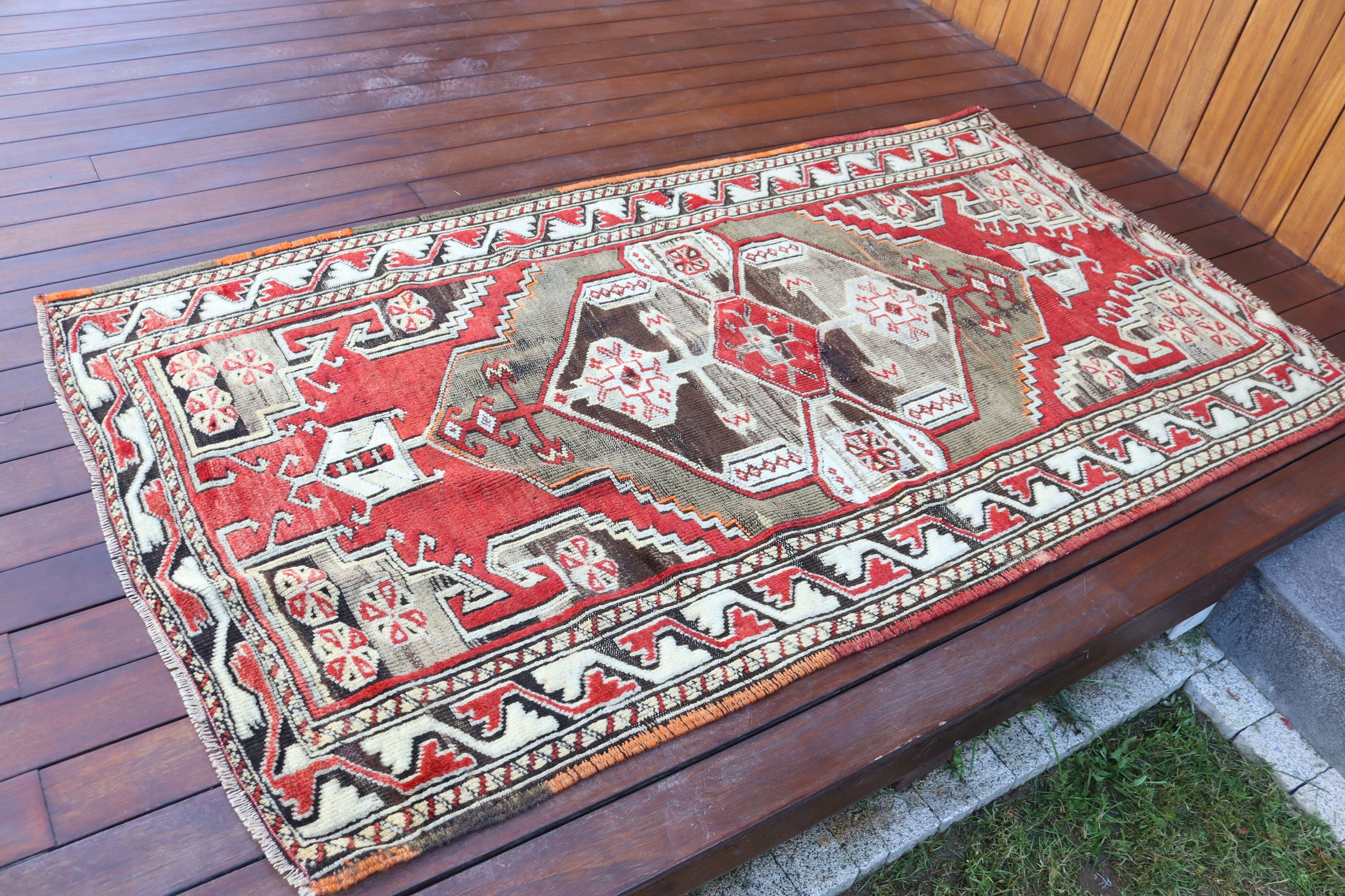 Exotic Rug, Handwoven Rugs, Turkish Rug, Red Moroccan Rugs, Nursery Rug, Boho Accent Rugs, 3.5x6.5 ft Accent Rug, Luxury Rug, Vintage Rugs