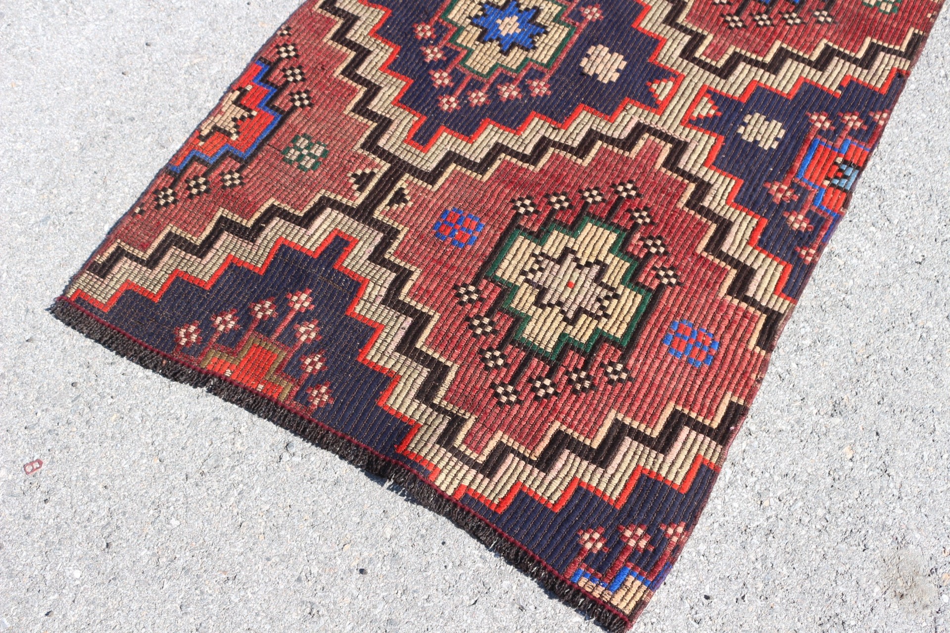 Anadolu Halısı, Kilim, Organik Halılar, Kırmızı 3x4.9 ft Küçük Halı, Yer Halısı, Vintage Halılar, Çocuk Halısı, Türk Halıları, Yatak Odası Halısı