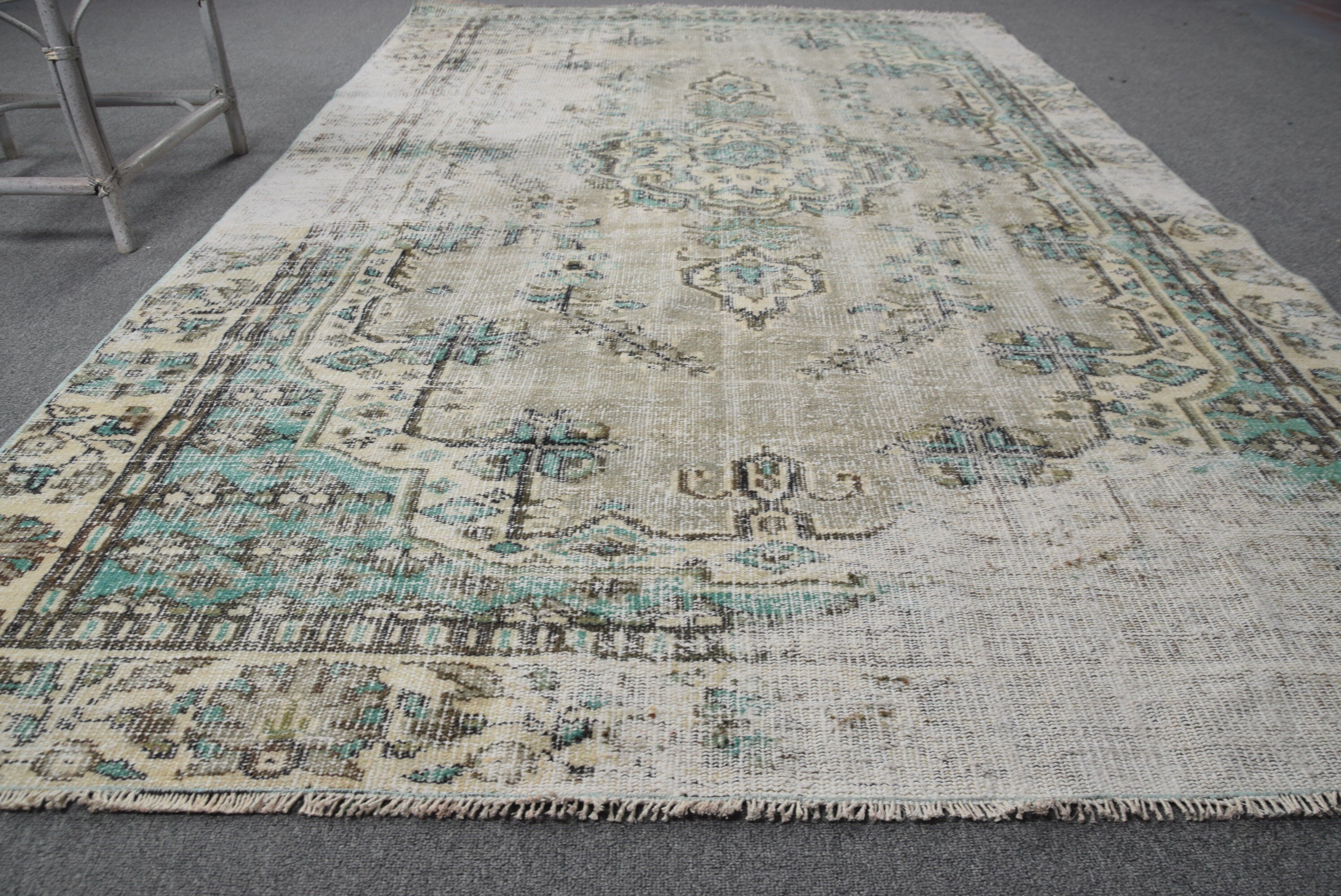 Salon Rug, Bedroom Rug, Rugs for Living Room, Turkish Rugs, Gray Wool Rug, Vintage Rugs, Anatolian Rug, 5.4x9.2 ft Large Rug, Floor Rug