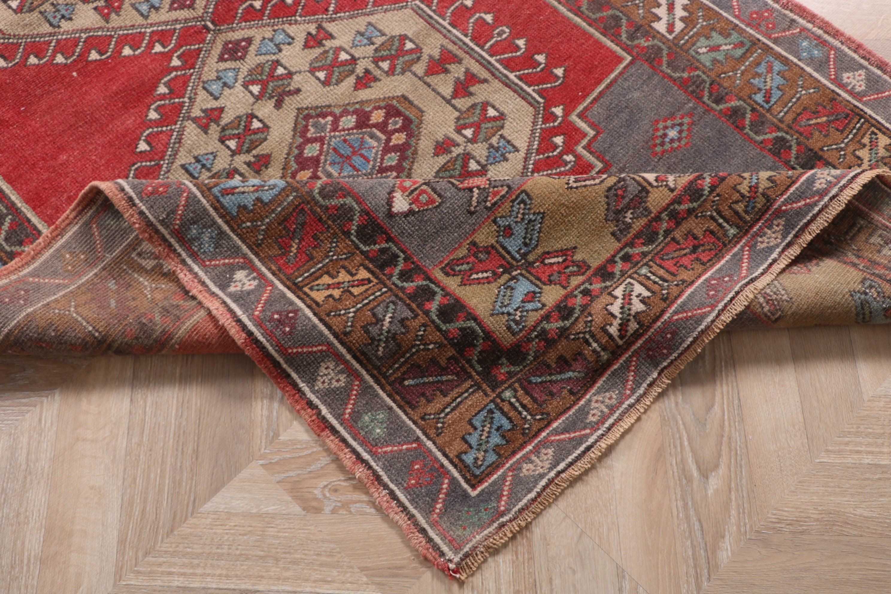 Dekoratif Halılar, Yün Halı, Kırmızı Ev Dekor Halısı, 3,3x6,2 ft Vurgulu Halılar, Geometrik Halılar, Türk Halısı, Çocuk Halısı, Vintage Halı, Sanatsal Halı