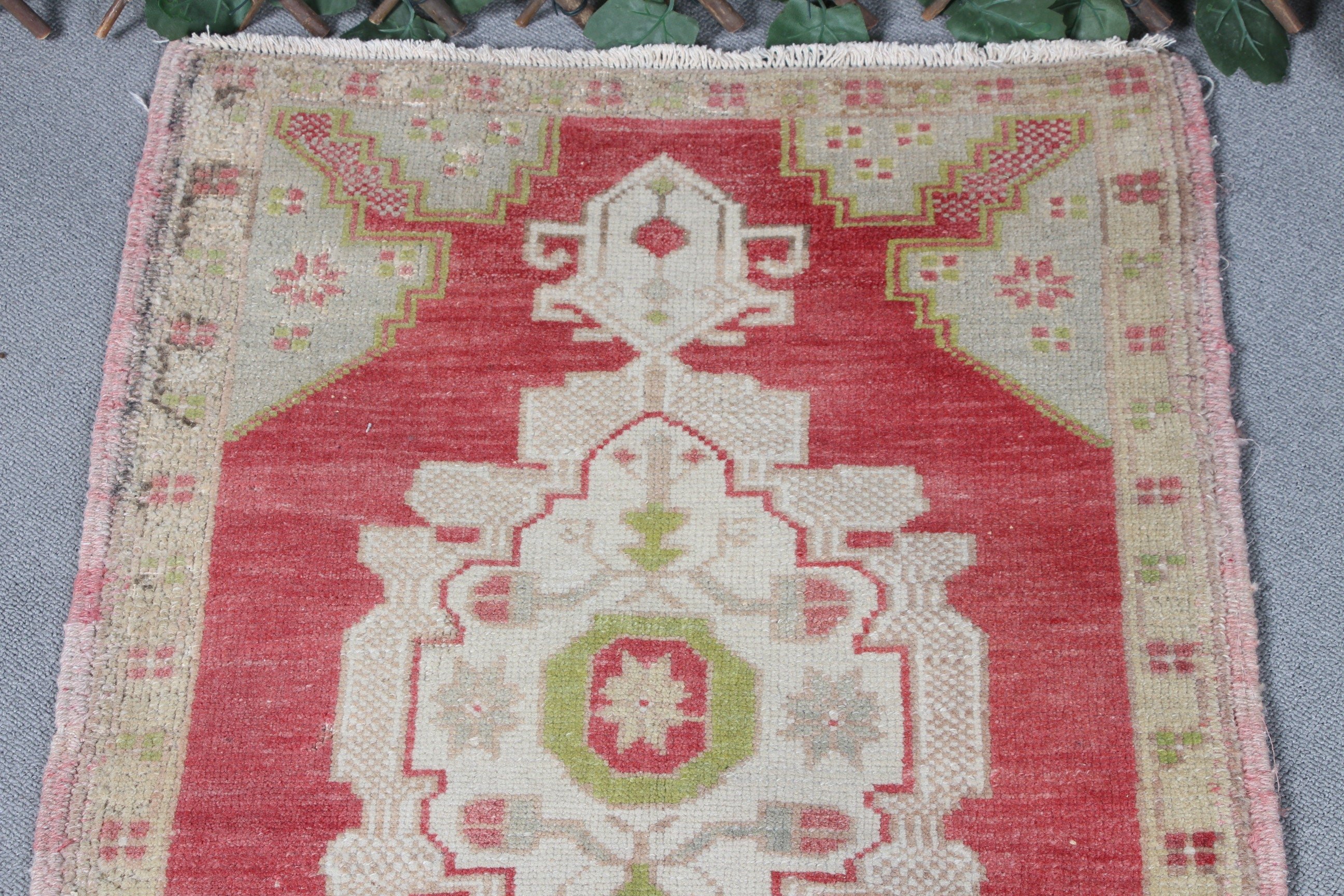 Bedroom Rugs, Red Antique Rugs, Rugs for Bedroom, Kitchen Rugs, 1.9x2.7 ft Small Rug, Cute Rugs, Vintage Rugs, Turkish Rugs