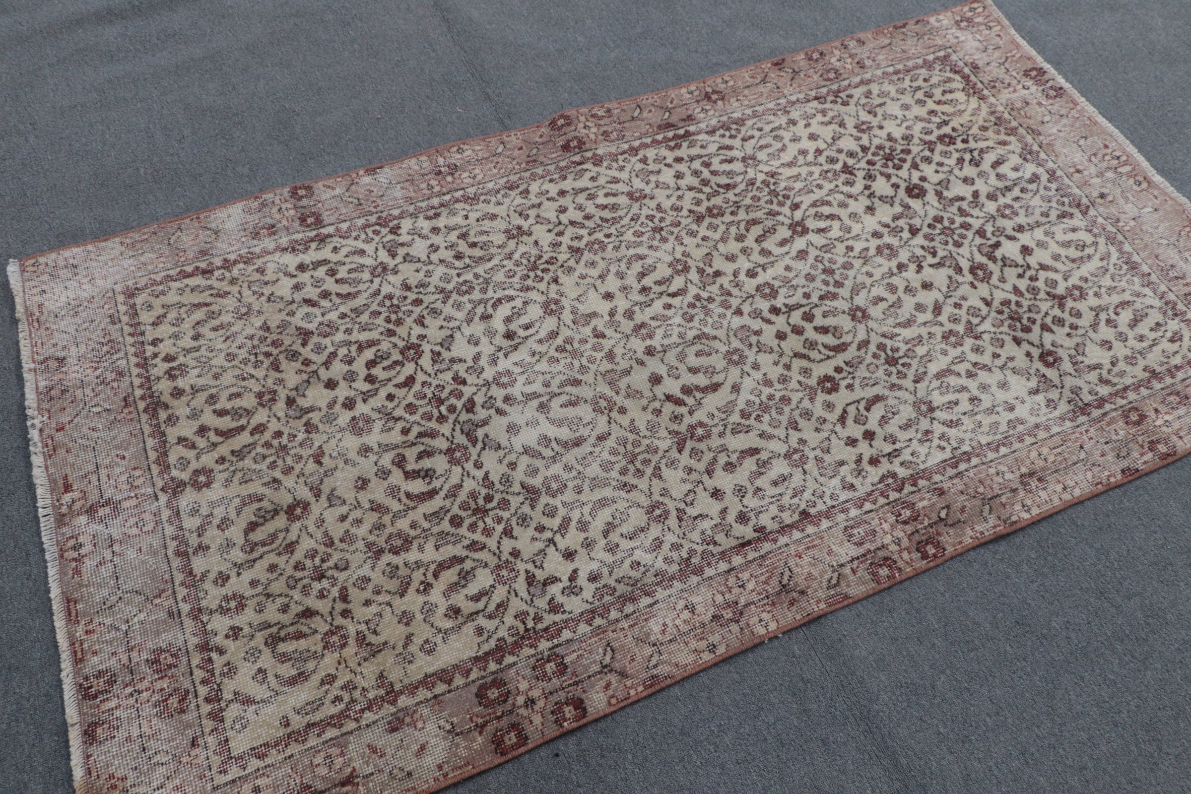 Bedroom Rugs, Custom Rug, Vintage Rug, 3.4x6.3 ft Accent Rug, Moroccan Rugs, Turkish Rug, Beige Oriental Rug, Nursery Rug