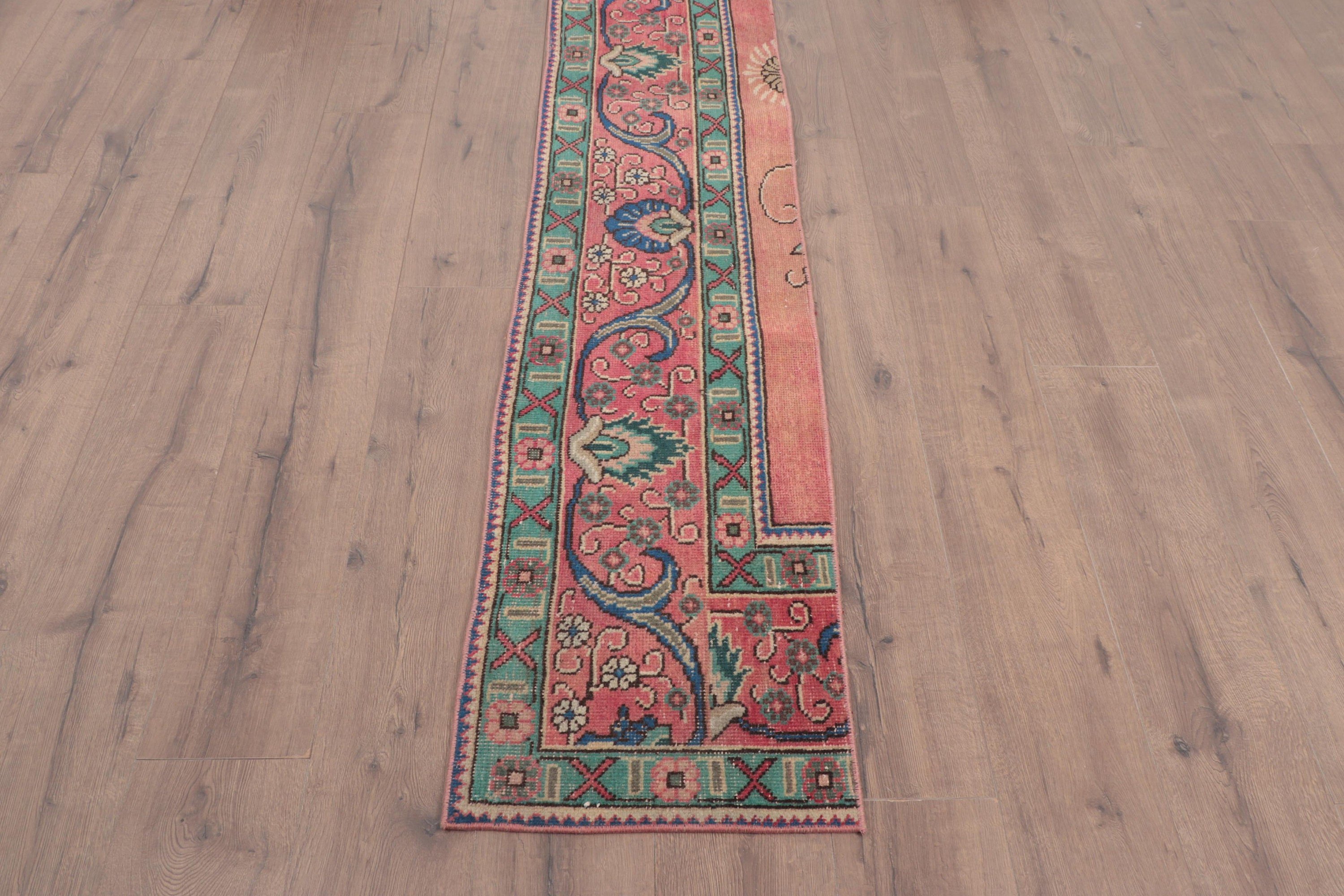 Vintage Halı, Türk Halısı, Beni Ourain Yolluk Halısı, Mutfak Halıları, Anadolu Halısı, Pembe Modern Halılar, Oryantal Halılar, 1.5x9.4 ft Yolluk Halısı