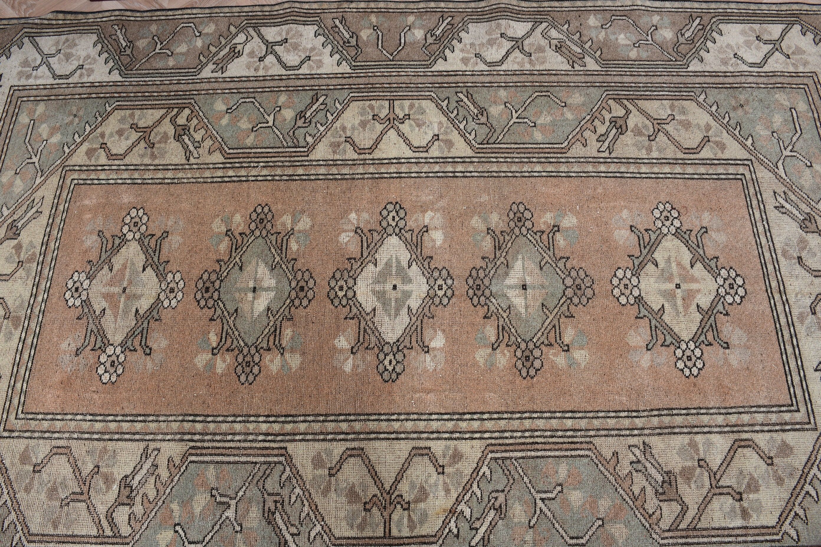 Vintage Halı, 5.3x8 ft Büyük Halı, Oturma Odası Halıları, Yatak Odası Halısı, Türk Halısı, Mutfak Halıları, El Yapımı Halı, Kahverengi Anadolu Halısı, Fas Halısı