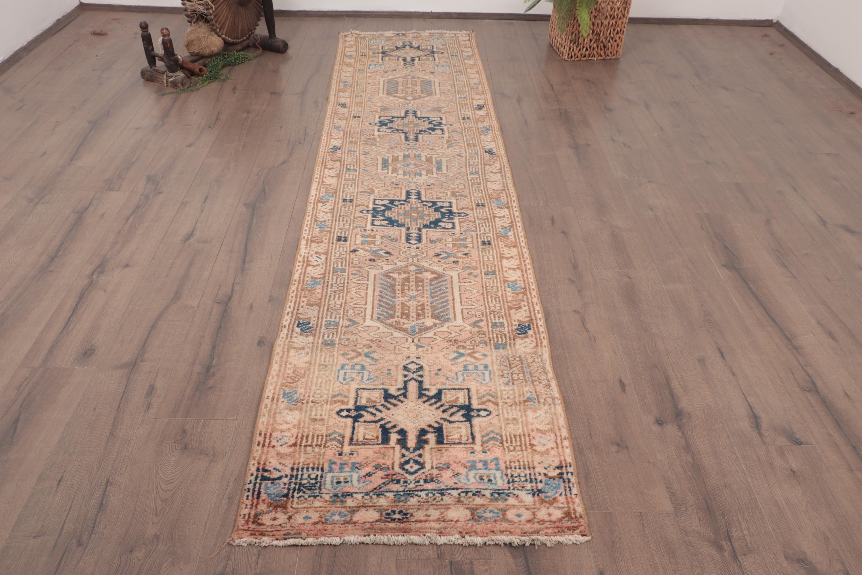 Beni Ourain Runner için Halılar, Yatak Odası Halıları, Türk Halısı, Bej Mutfak Halısı, Merdiven Halısı, Ev Dekor Halıları, 2.3x9.9 ft Runner Halısı, Vintage Halılar